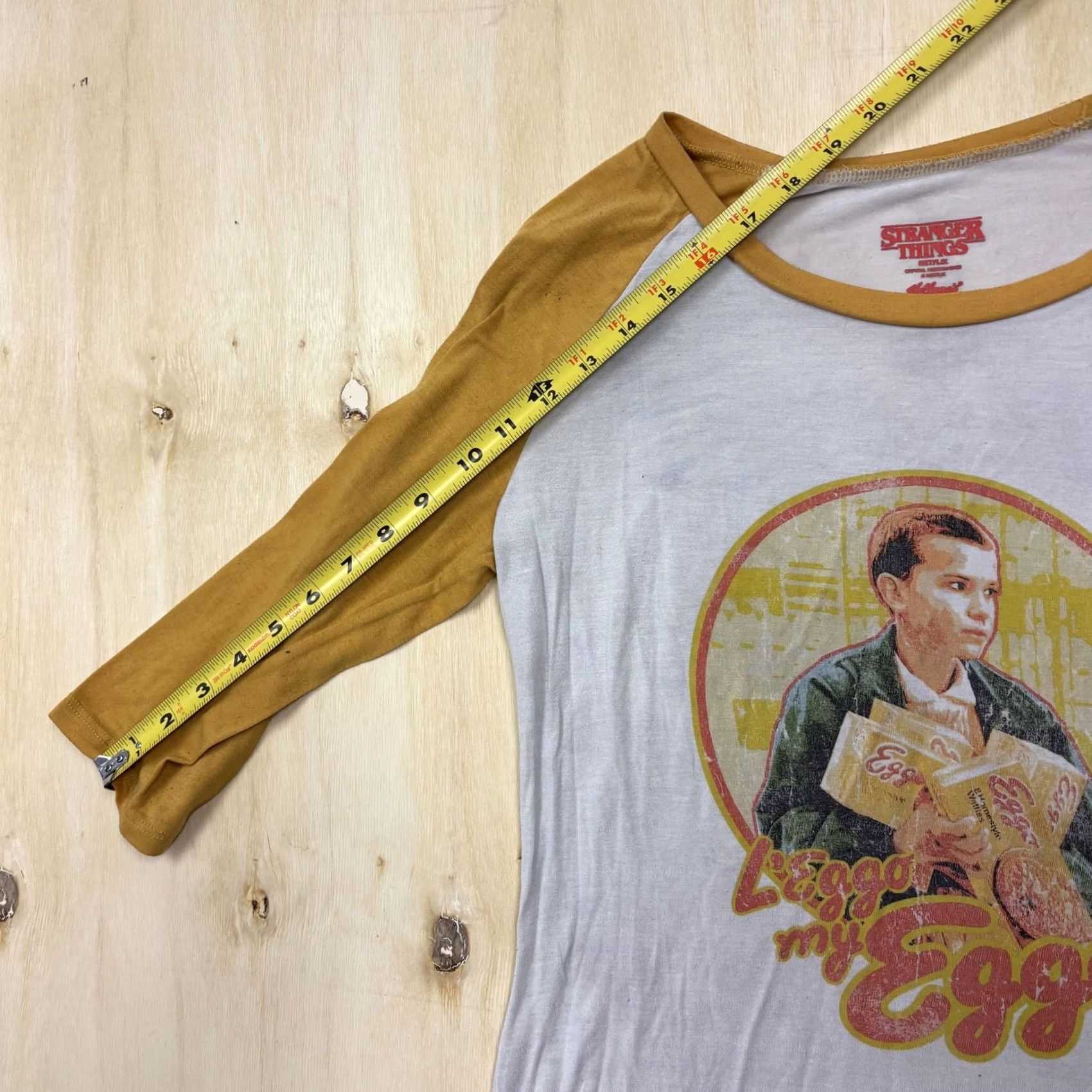 LEGO VINTAGE Stranger Things Shirt Womens Medium Eleven Leggo My Eggo 3/4 Raglan Baseball Tee Size M / US 6-8 / IT 42-44 - 6 Thumbnail