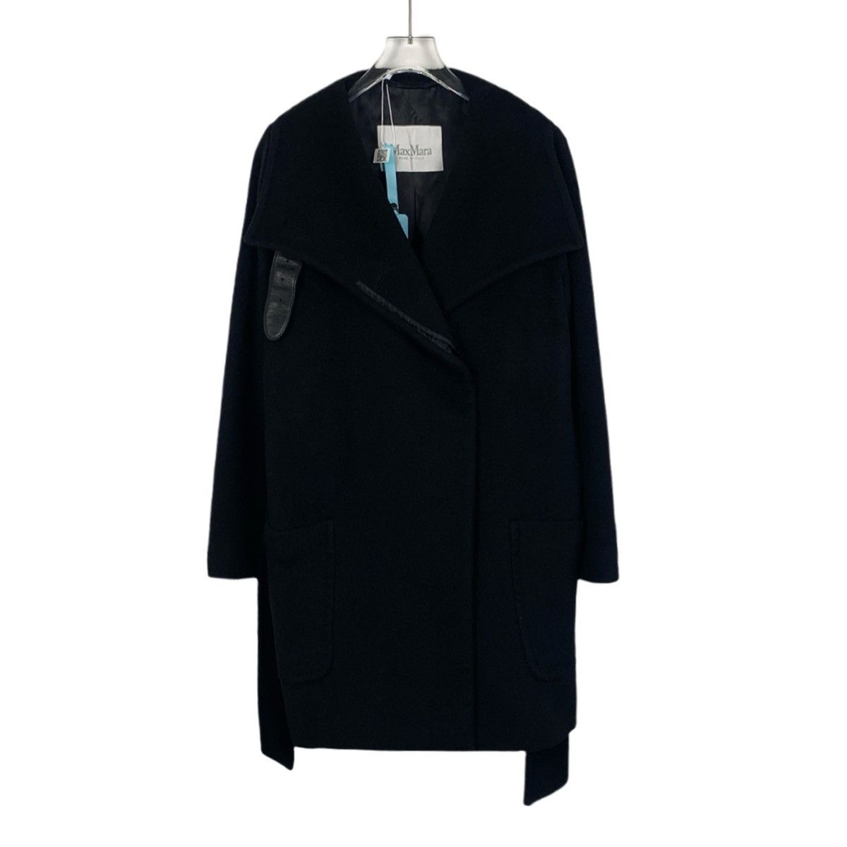 Max Mara Maxmara Black Cashmere Belted Coat Size S / US 4 / IT 40 - 1 Thumbnail