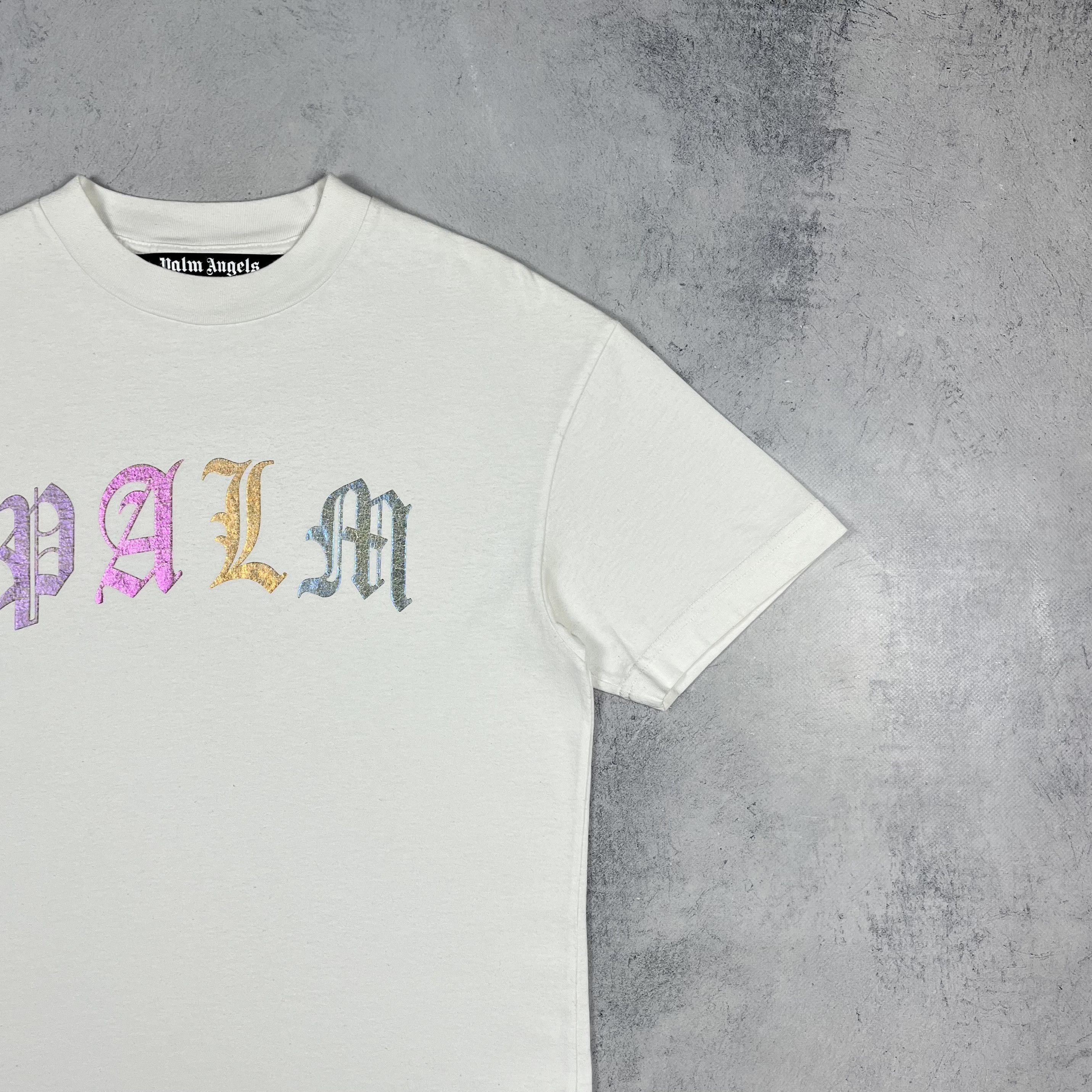 Palm Angels Palm Angels Gothic Logo T Shirt Size US S / EU 44-46 / 1 - 3 Thumbnail