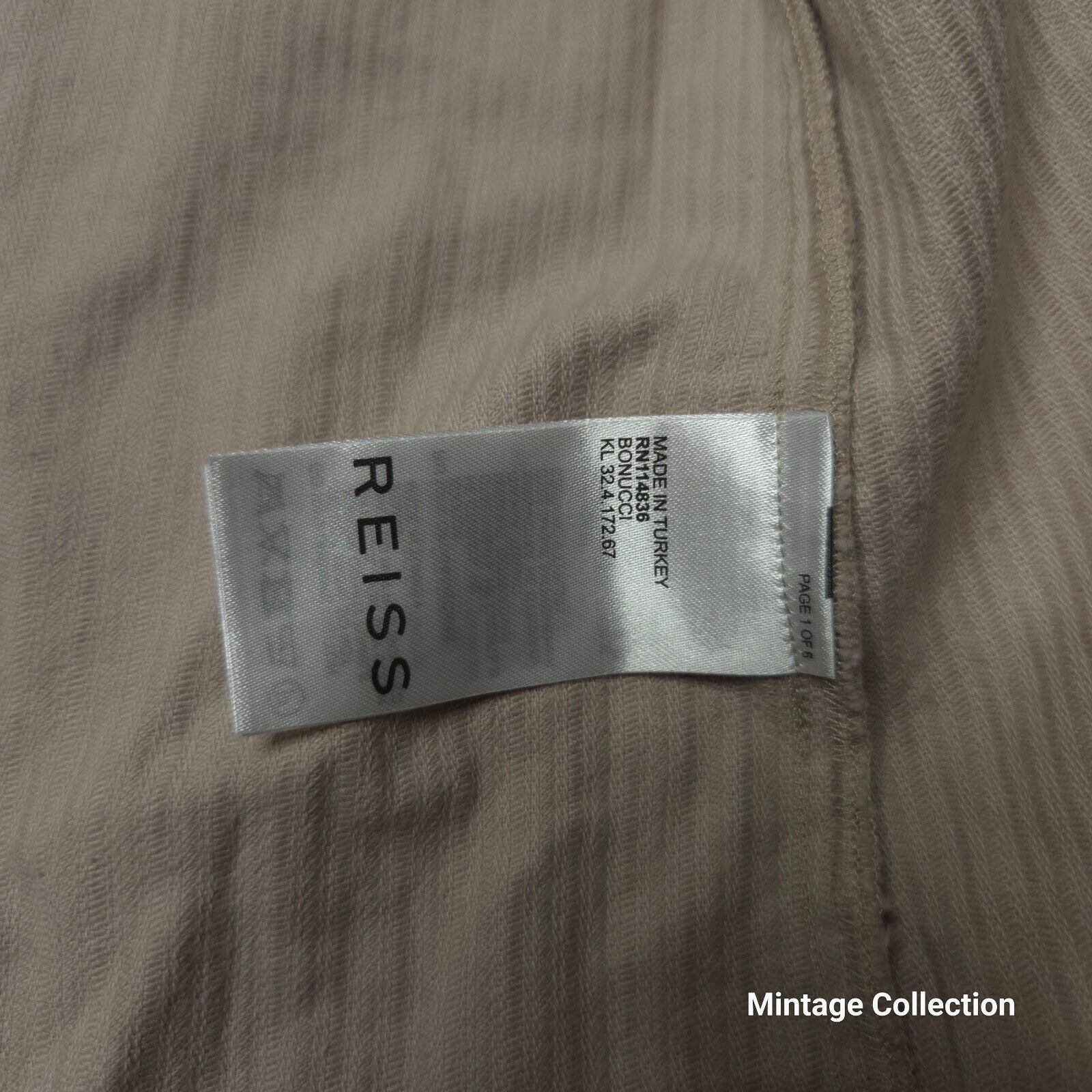 Reiss REISS Bonucci Corduroy Twin Pocket Beige Long sleeve Shirt M Size US M / EU 48-50 / 2 - 9 Thumbnail