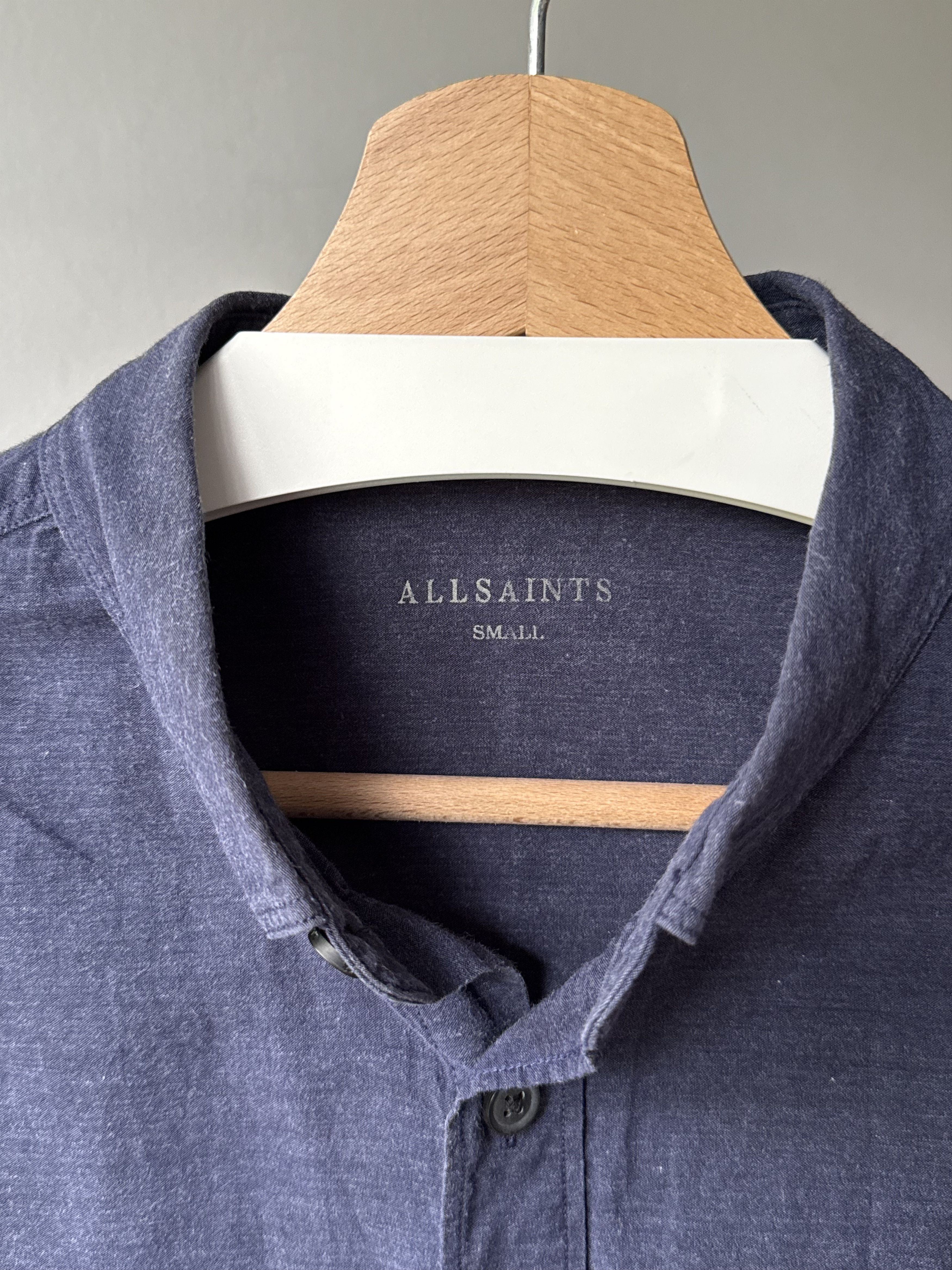 Allsaints Allsaints Avila Ink Navy Cotton Ramskull Long Sleeve Shirt Size US S / EU 44-46 / 1 - 11 Thumbnail