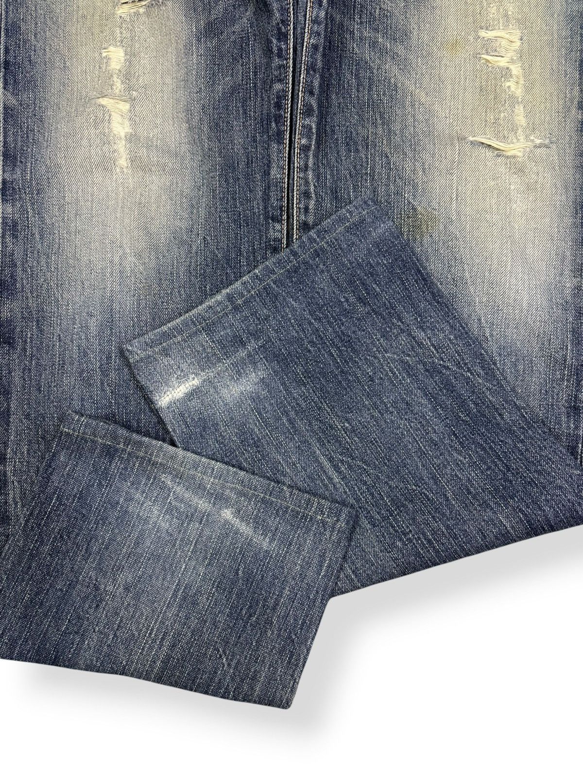 Edwin Vintage Edwin 505s Selvedge Classic Fit Distressed Jeans Size US 30 / EU 46 - 11 Thumbnail