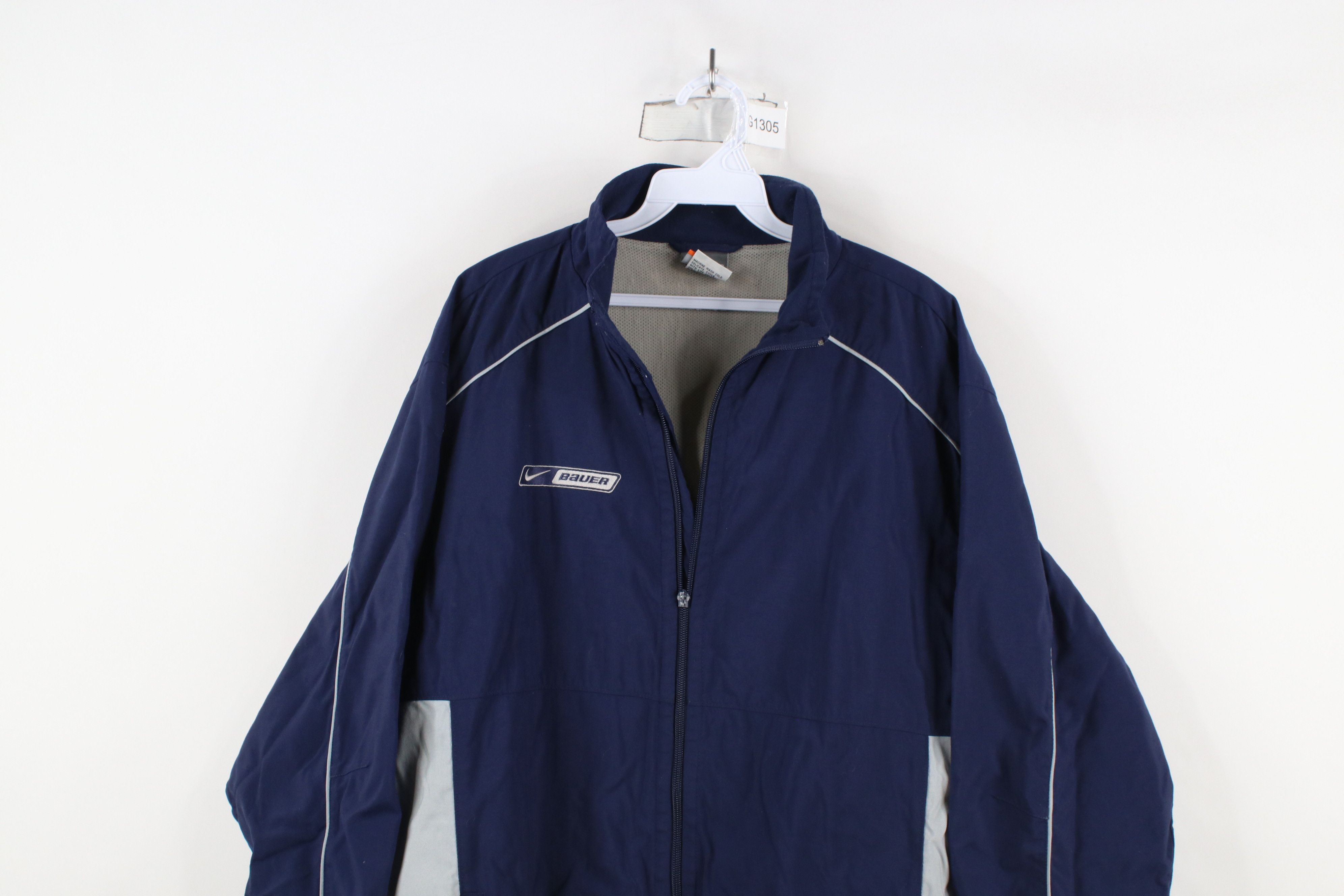 Nike × Vintage Vintage Nike Bauer Hockey Travis Scott Mini Swoosh Jacket Size US M / EU 48-50 / 2 - 2 Thumbnail
