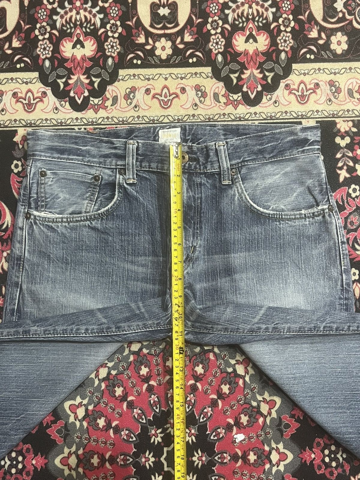 Edwin Vintage Edwin Japan 505ZX Blue Faded Washed Selvedge Jeans Size US 32 / EU 48 - 15 Thumbnail