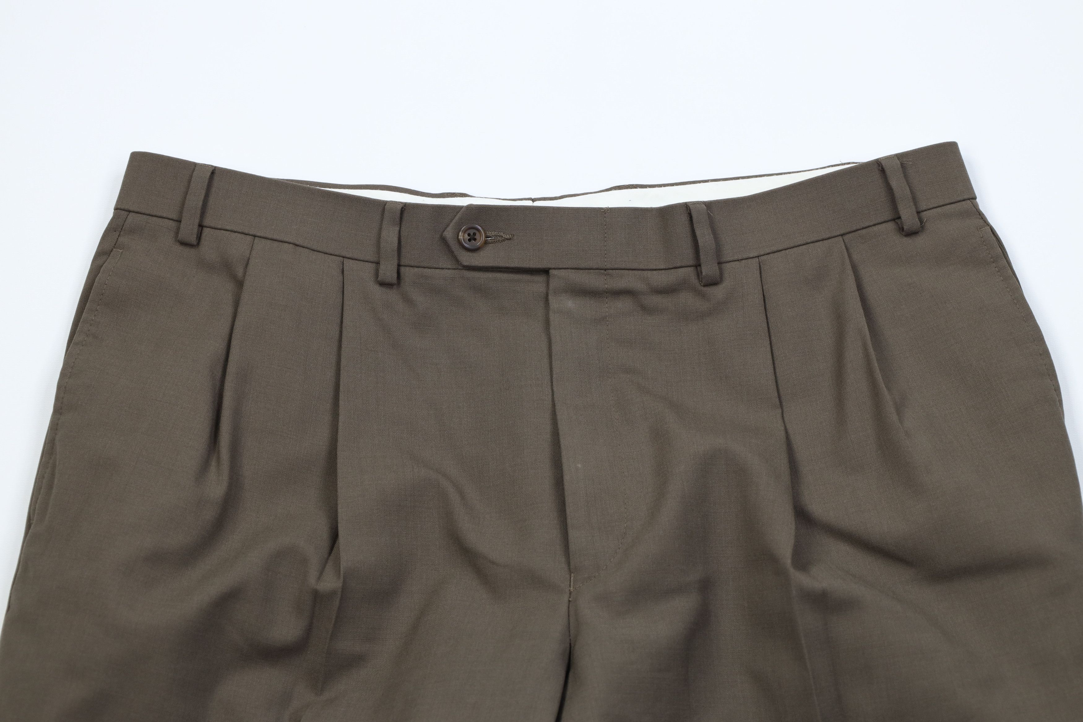 Ralph Lauren Vintage 90s Ralph Lauren Pleated Wide Leg Chino Pants Brown Size US 38 / EU 54 - 2 Thumbnail