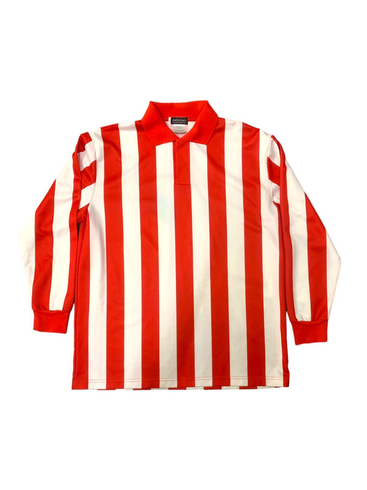 Vintage Vintage Striped Jersey Polo Shirt Football Blokecore Culture Size US L / EU 52-54 / 3 - 3 Thumbnail