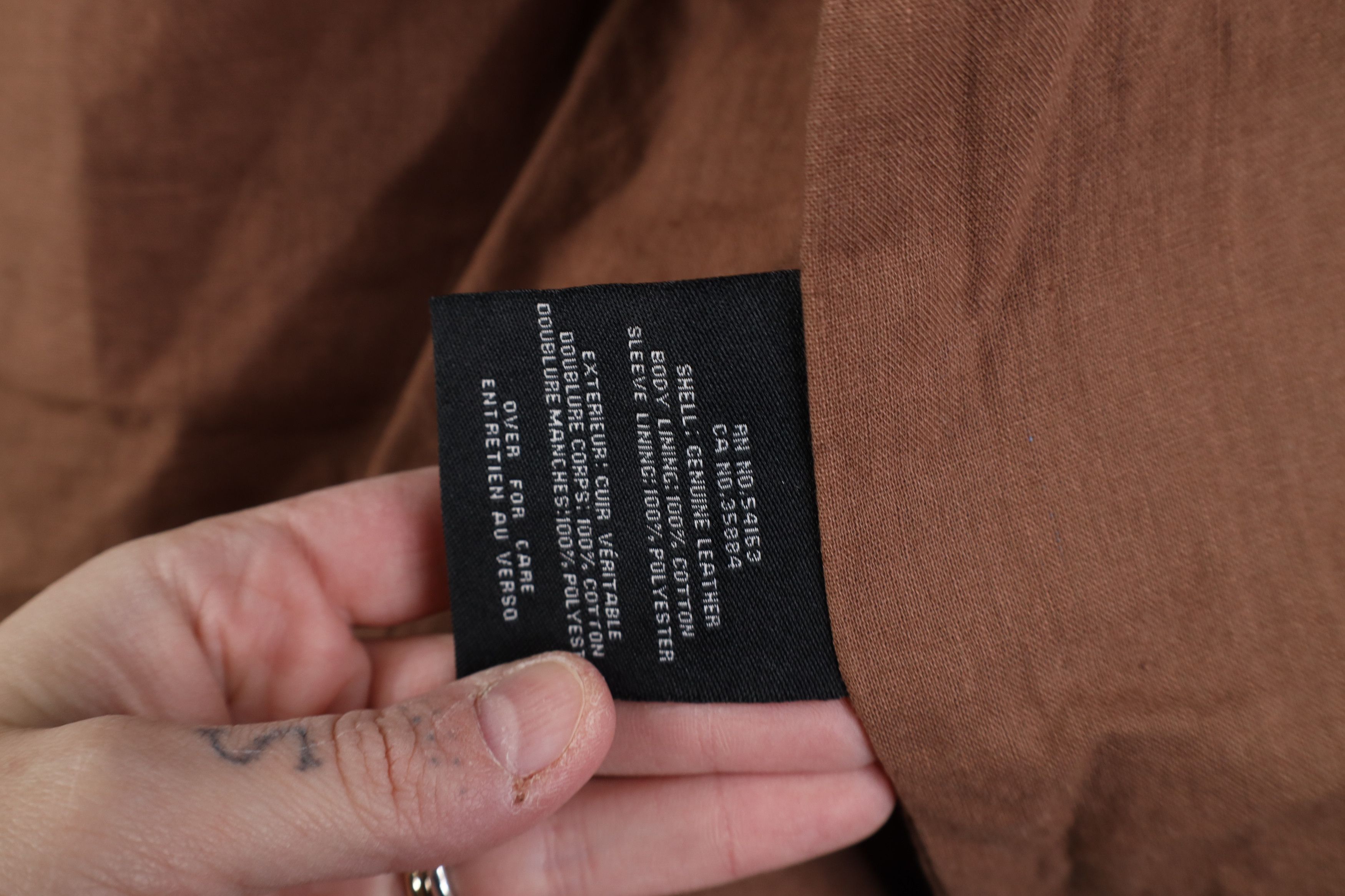 Cole Haan Cole Haan Full Zip Cafe Racer Bomber Jacket Cognac Brown Size US S / EU 44-46 / 1 - 11 Thumbnail