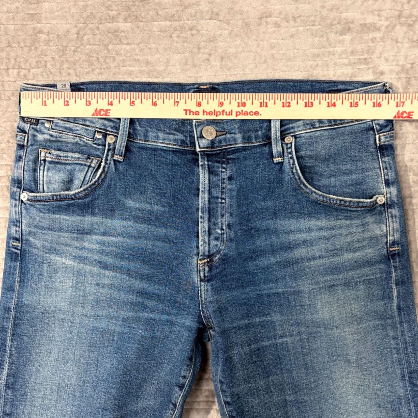 Citizens Of Humanity Citizens of Humanity Emerson Slim Boyfriend Jeans Blue Medium Wash Size 29 5-Pocket Logo Button Fly Womens jeans Size 29" - 6 Thumbnail