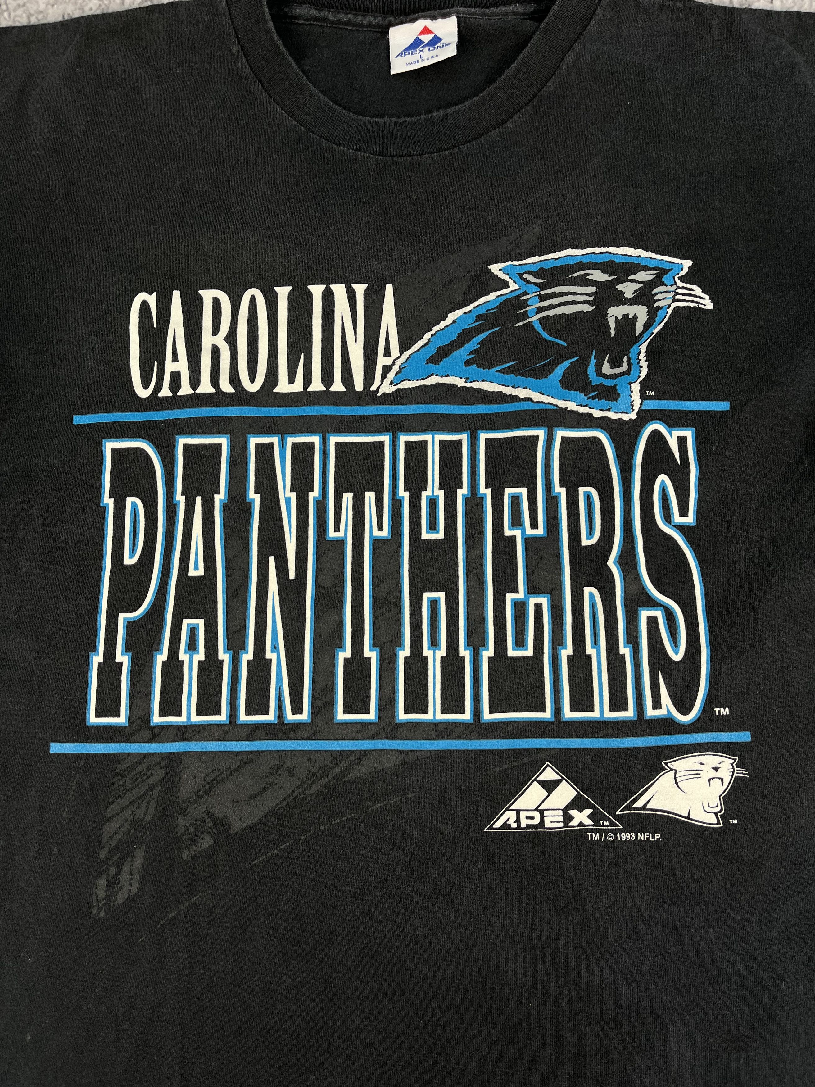 NFL × Vintage Vintage Made in USA 1993 Carolina Panthers NFL Logo T-shirt Size US L / EU 52-54 / 3 - 3 Thumbnail