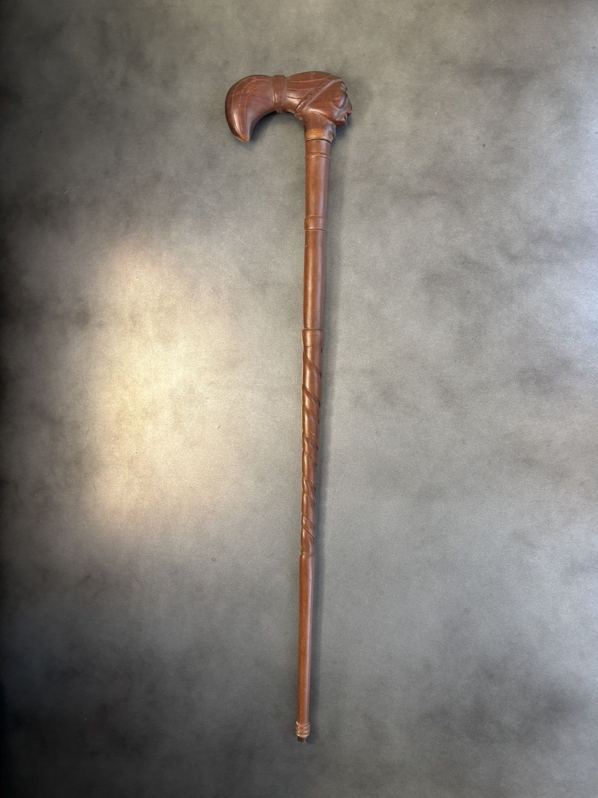 Sugar Cane × Vintage × Wood Wood Vintage Walking Stick Native Chief Indigenous Support Cane Size ONE SIZE - 7 Thumbnail