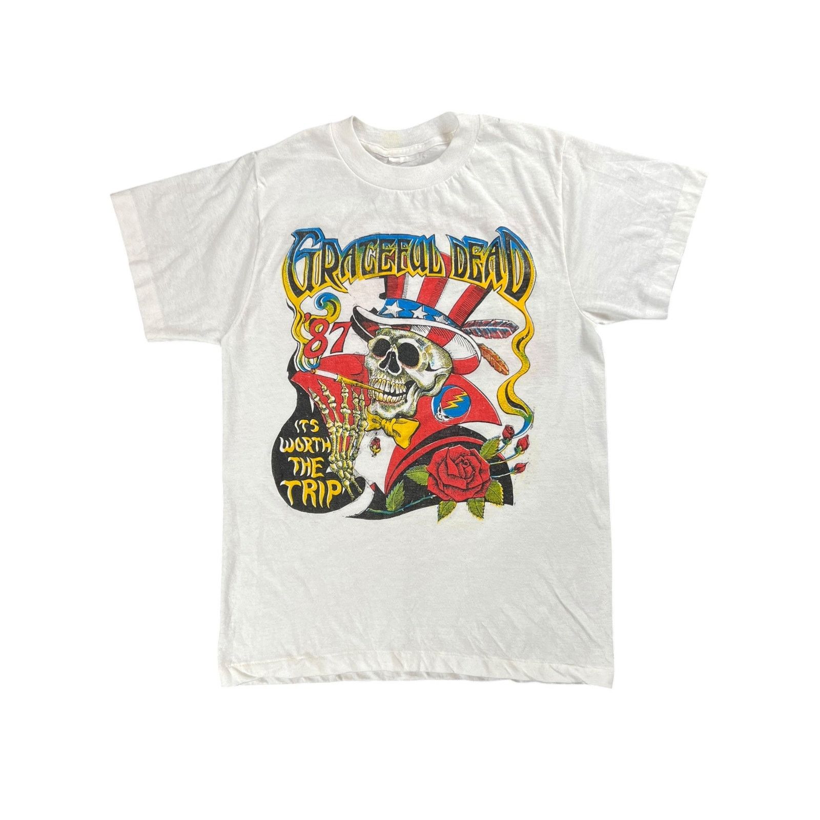 ◾️グレイトフル・デッド/1987-1988年年越しライブ / 1,000セット限 1980sGrateful Dead 1987ツアーTシャツ - 古着屋HamburgCafe