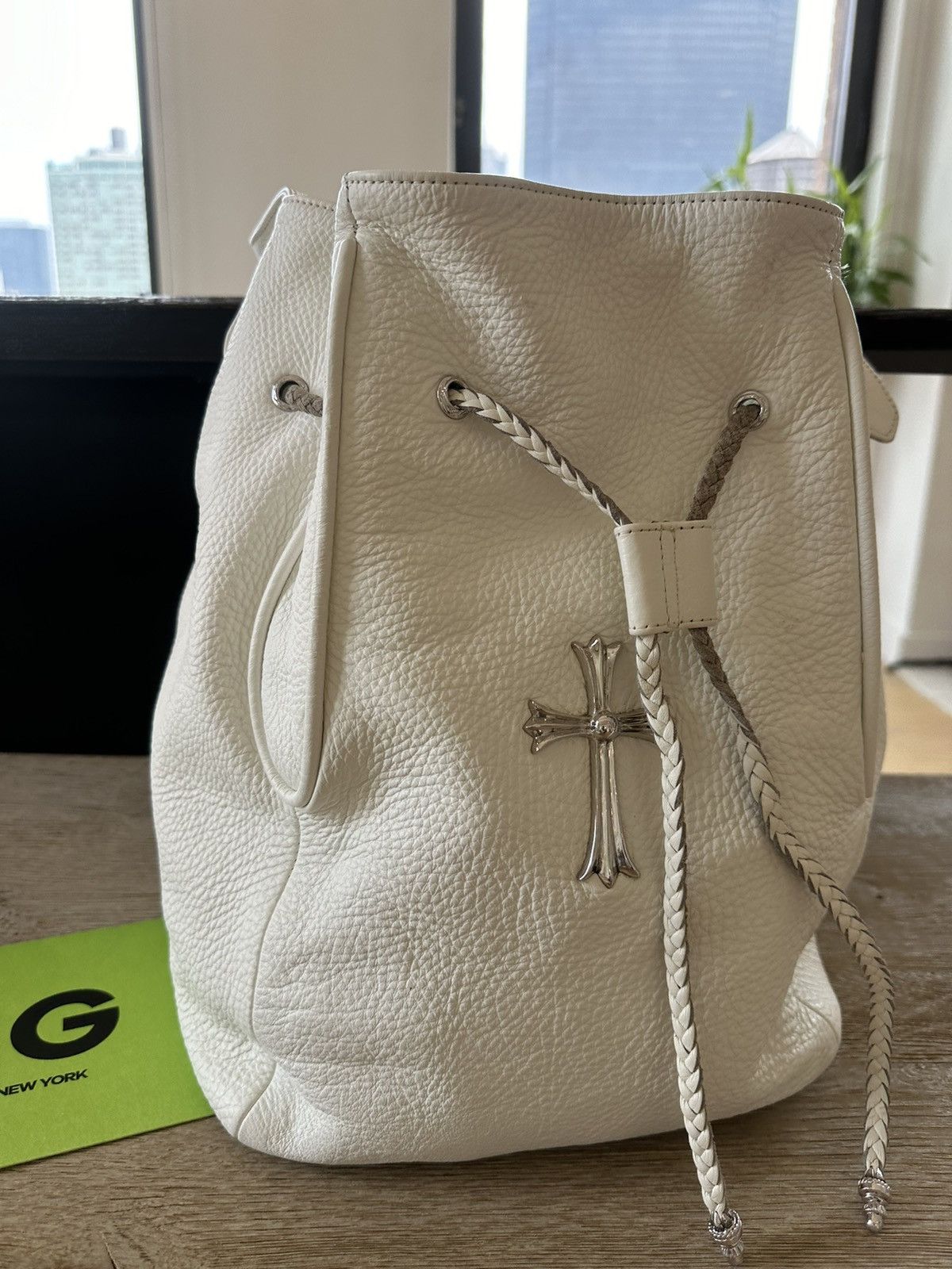 Chrome Hearts CHROME HEARTS XL LARGE WHITE LEAHER HIPPIE TRAVEL BAG Size ONE SIZE - 3 Thumbnail