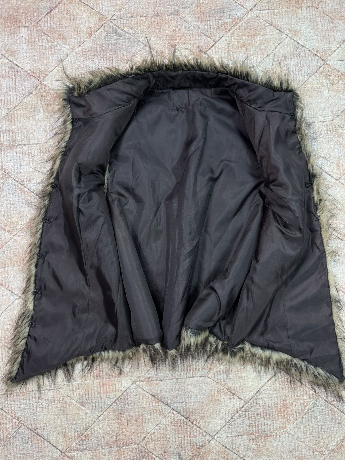 Other Avant Garde Faux Fur Vest Jacket Oversized Brown Size XL / US 12-14 / IT 48-50 - 6 Thumbnail