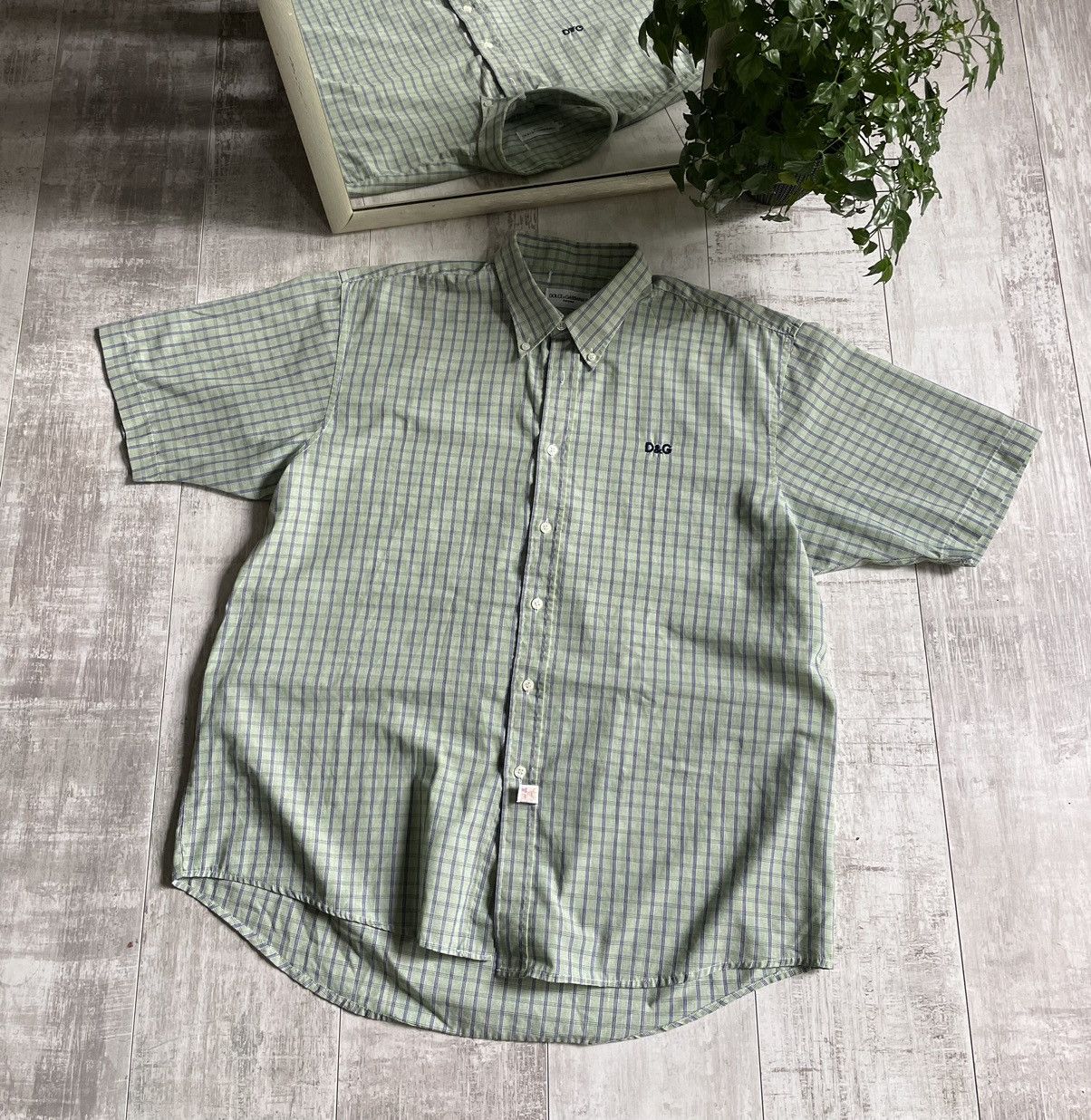 Dolce & Gabbana × Vintage Vintage Dolce & Gabbana Flannel Shirt Button Up Size US XL / EU 56 / 4 - 1 Thumbnail