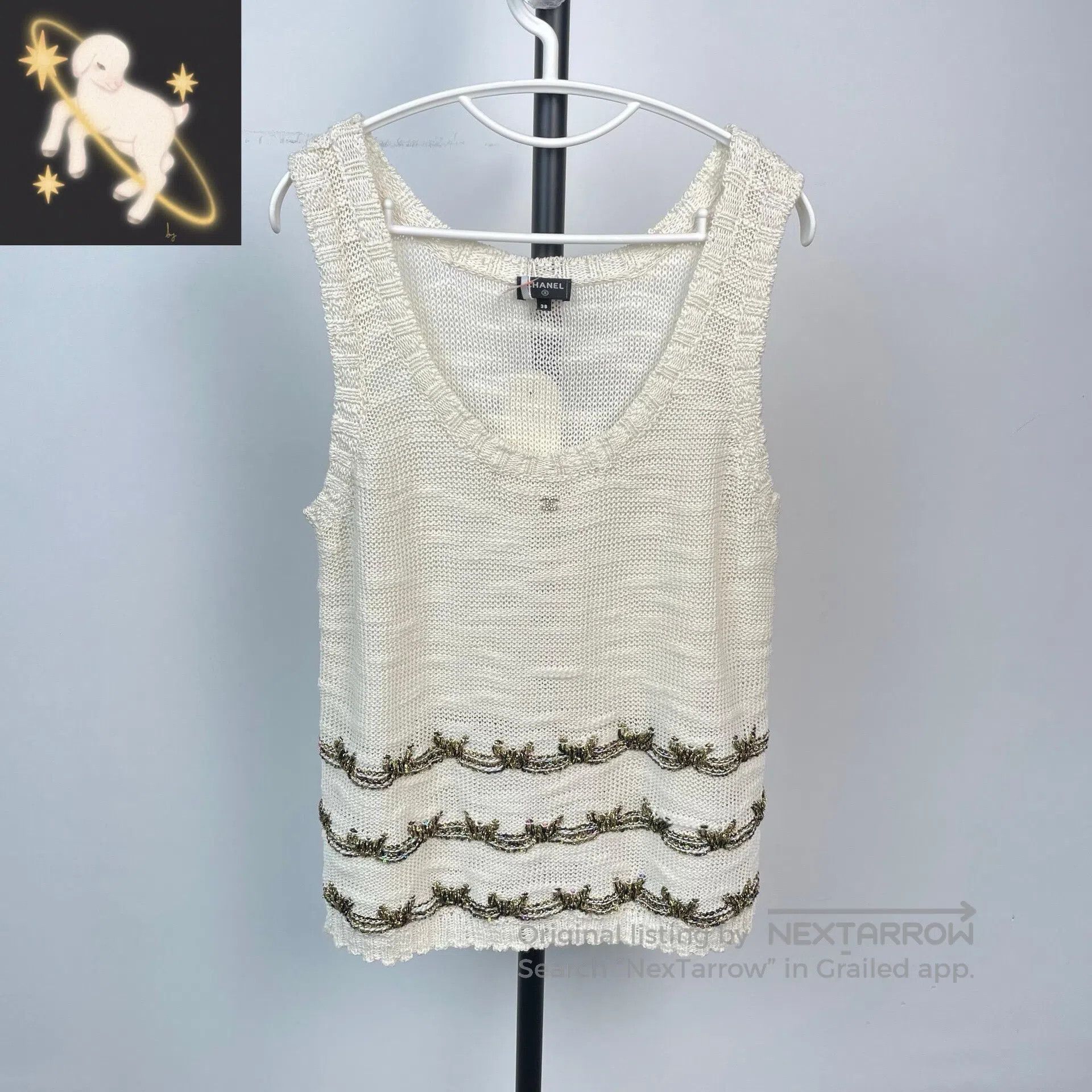 Chanel Chanel Handmade Series White Gold Knit Vest| Size XS / US 0-2 / IT 36-38 - 1 Thumbnail