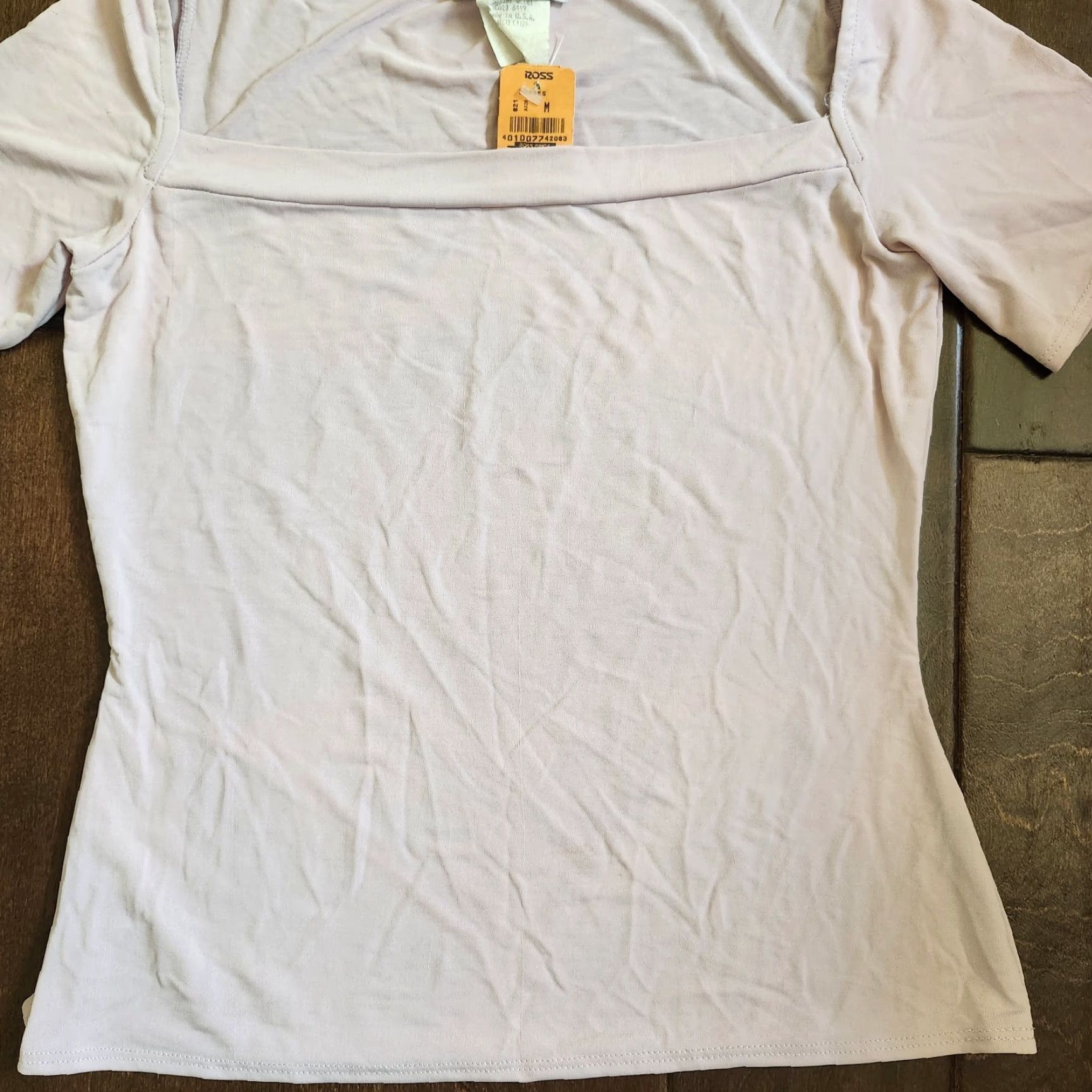 Vintage Bisou Bisou Blouse Top - Size M - Pink - Juniors - Short Sleeve - Pullover - NWT - Acetate Spandex - Solid - Casual Party Business - Girls/Teens Size M / US 6-8 / IT 42-44 - 3 Thumbnail