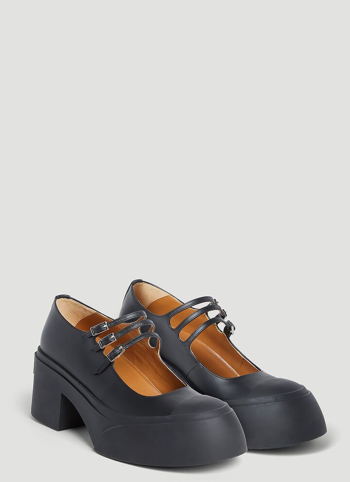 Marni o1w1db11125 Triple Buckle Mary Jane Shoes in Black Size US 10 / IT 40 - 1 Thumbnail