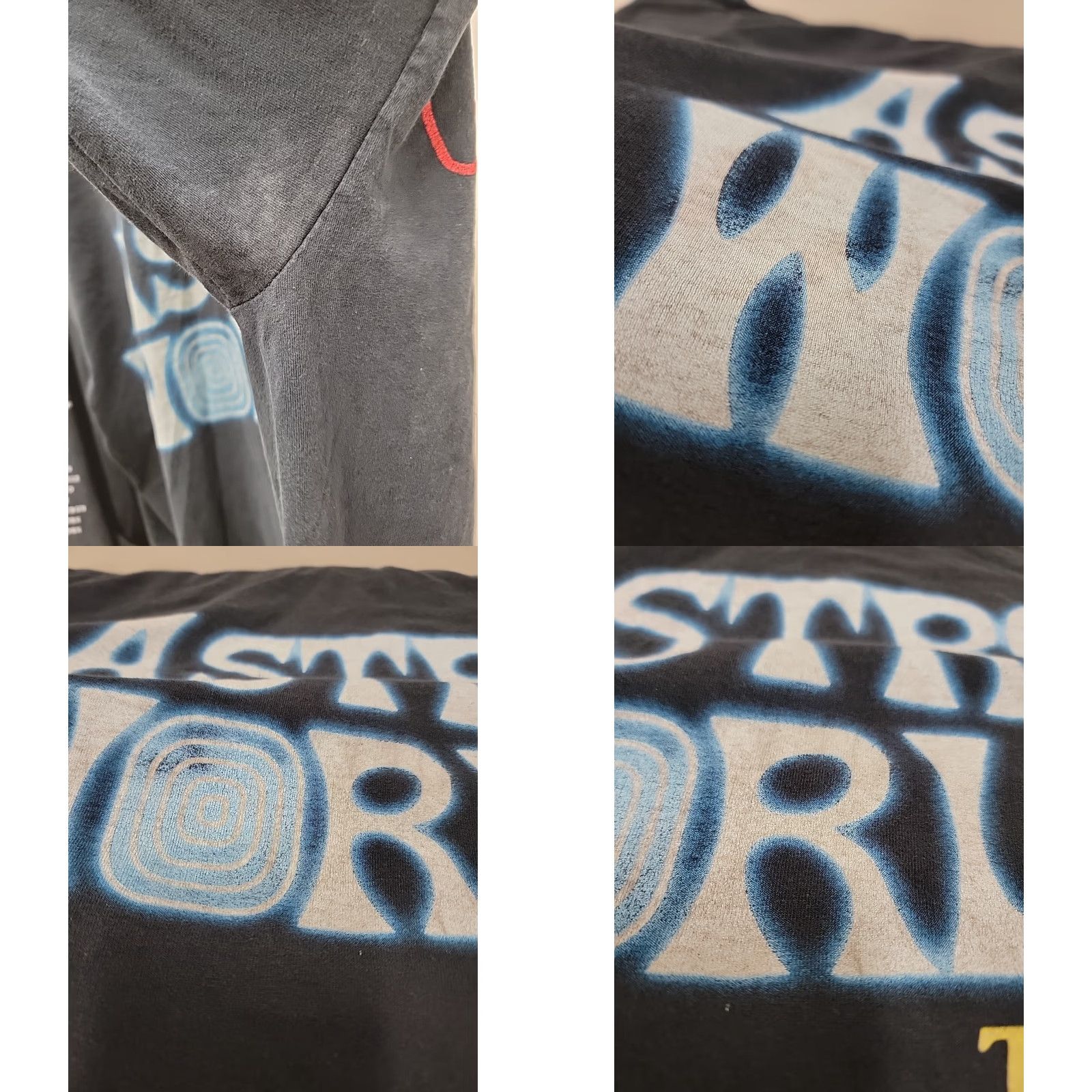 Travis Scott Travis Scott Astroworld Tour Wish You Were Here Men's M Black Graphic Tee Size US M / EU 48-50 / 2 - 9 Thumbnail
