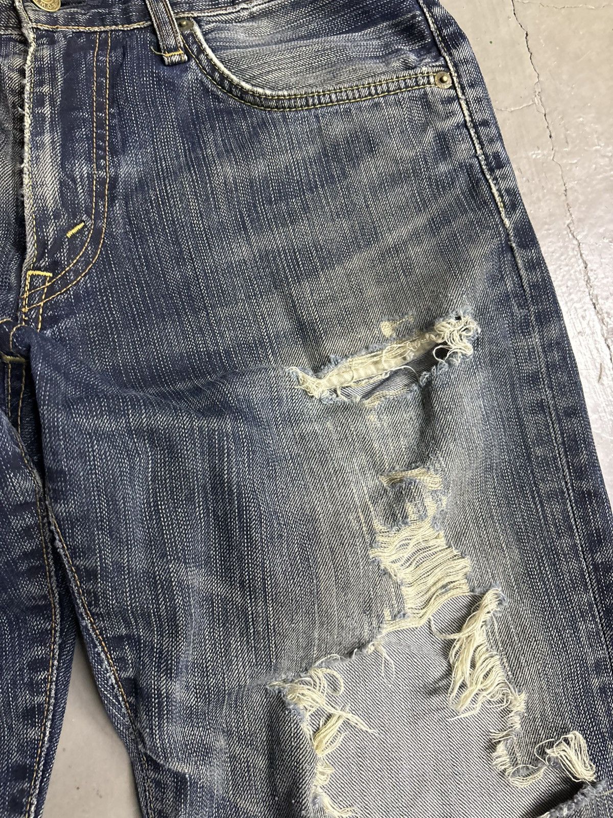 Hedi Slimane Edwin 503 Balenciaga Destroyed Rusty Wash Distressed Jeans. Size US 31 - 8 Thumbnail