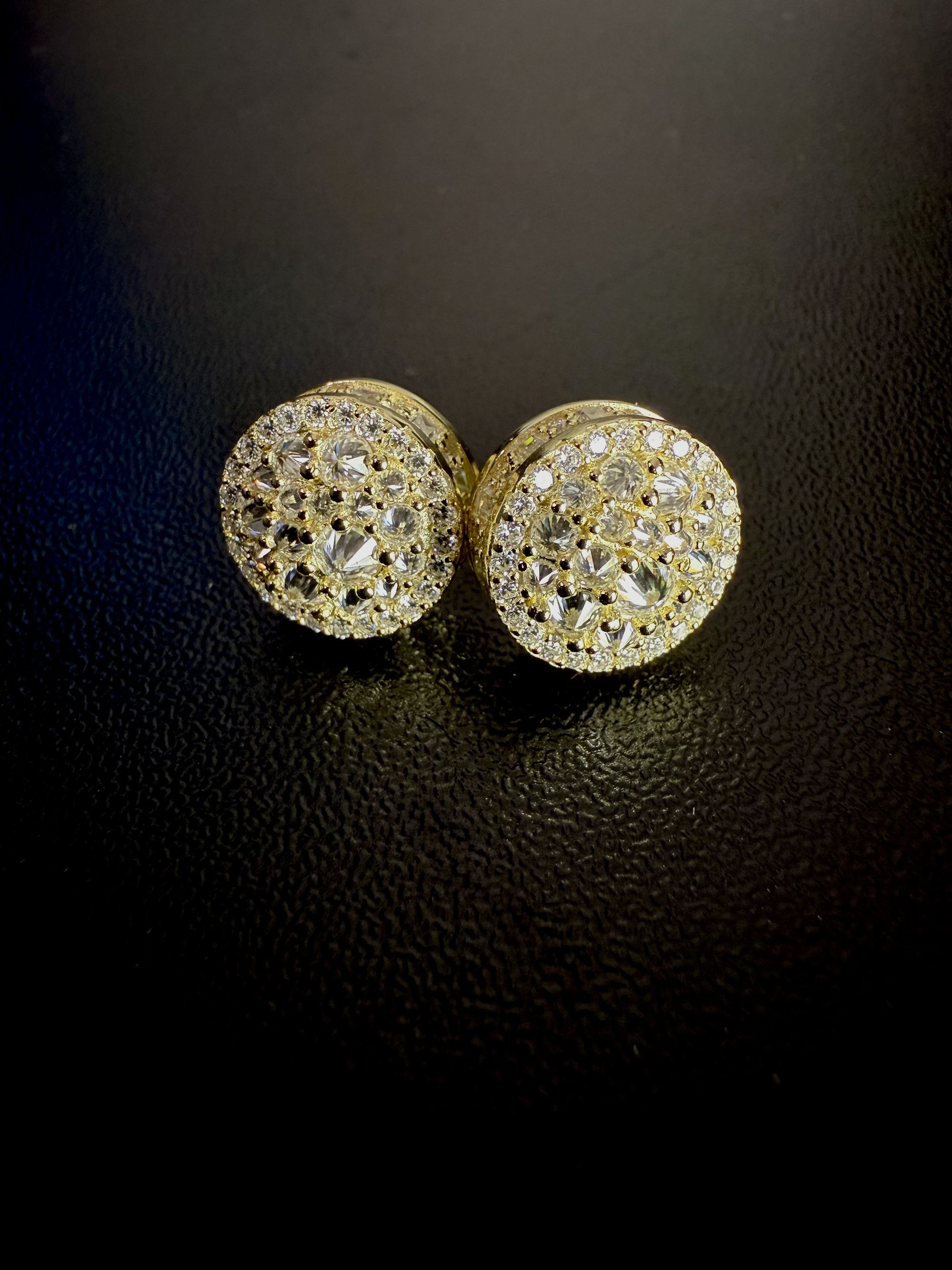 Other Glacier Halo stud moissanite gold plated 925silver earrings Size ONE SIZE - 1 Thumbnail