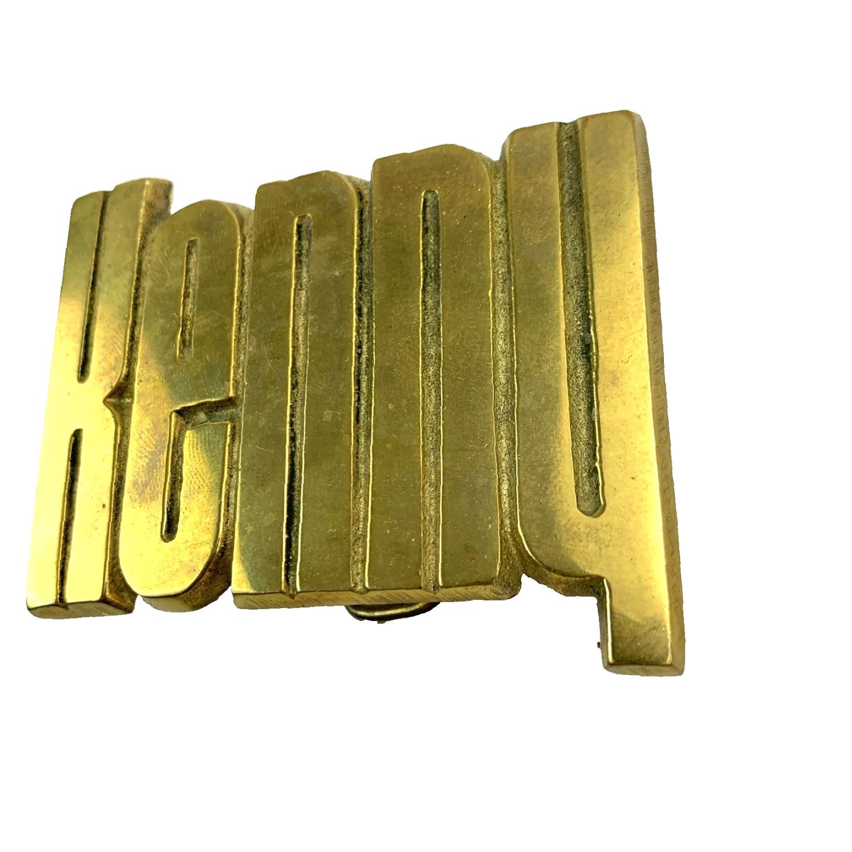 Vintage VINTAGE Kenny Baron Buckle 1978 Brass Belt Buckle Gold Adult Unisex Taiwan Bar on Buckle/Belt Size ONE SIZE - 3 Thumbnail
