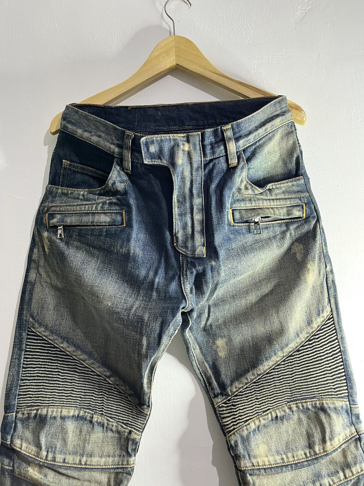 Balmain Balmain mudwash biker jeans Size US 32 / EU 48 - 3 Thumbnail