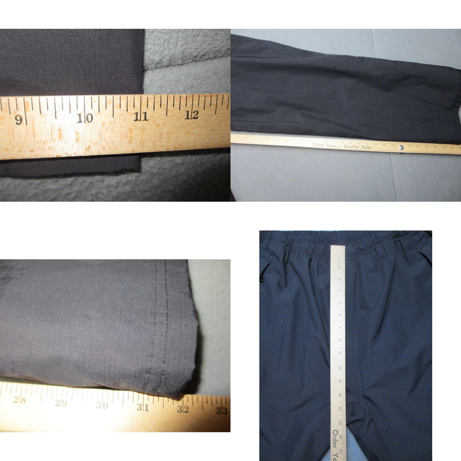 Vintage REI Rain Pants Men's Large Black High Rise Ankle Zip Draw Cord Size US 33 - 8 Thumbnail