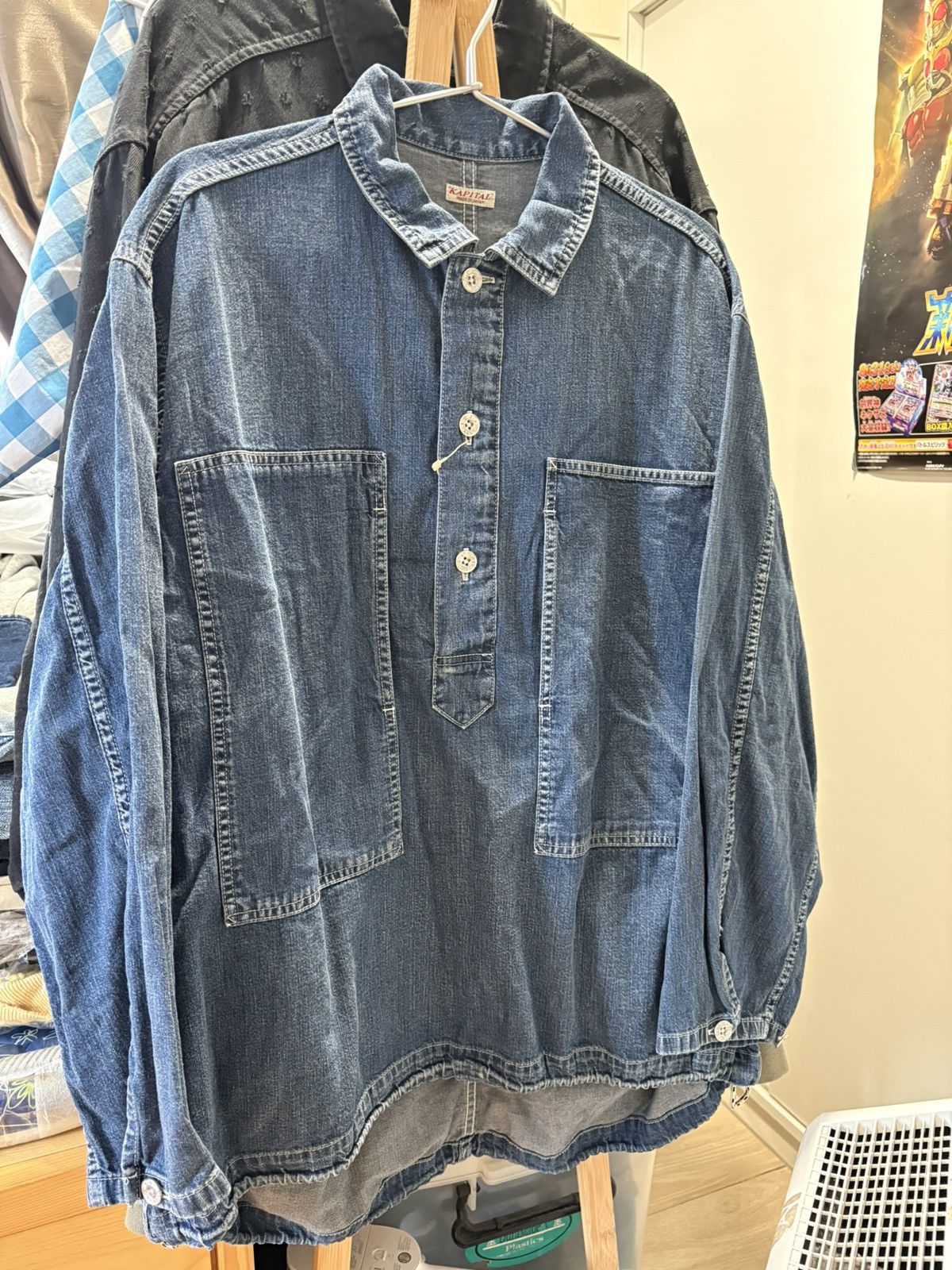 Kapital Kapital M-35 Denim Pullover Shirt Jacket Size US M / EU 48-50 / 2 - 10 Thumbnail