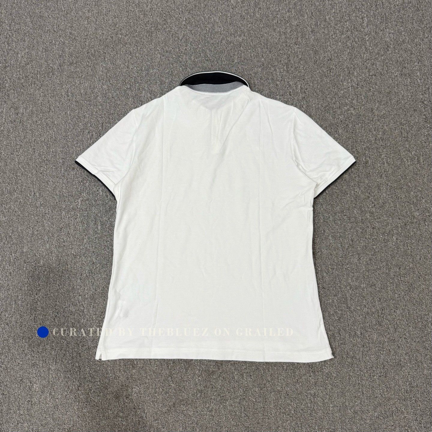 Loro Piana Loro Piana Men's White Blue Stripe Polo Size US M / EU 48-50 / 2 - 2 Thumbnail