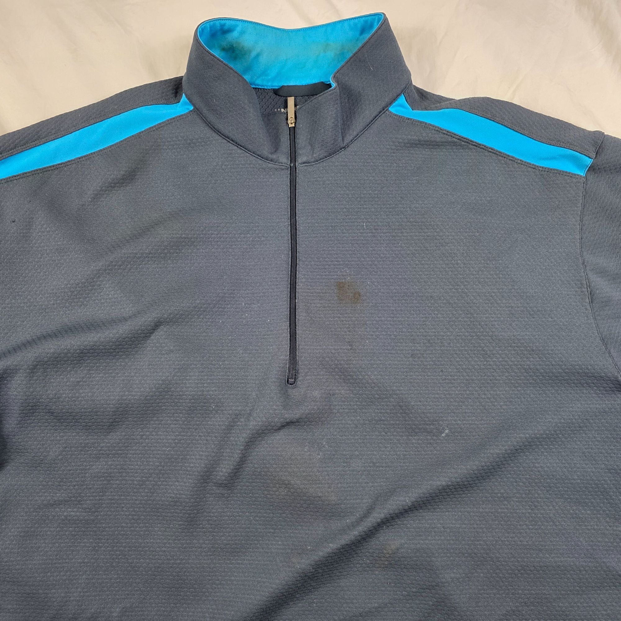 Nike Nike Golf Dri-Fit Mens XL Gray Blue 1/4 Zip Pullover Sweatsh Size US XL / EU 56 / 4 - 4 Thumbnail