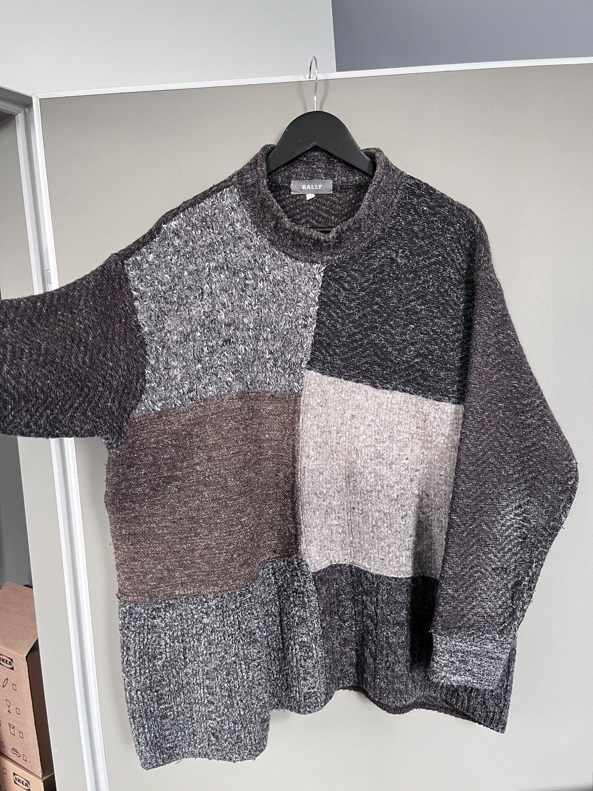 Bally Bally Patchwork Wool Chunky Hobo Sweater Size US L / EU 52-54 / 3 - 6 Thumbnail
