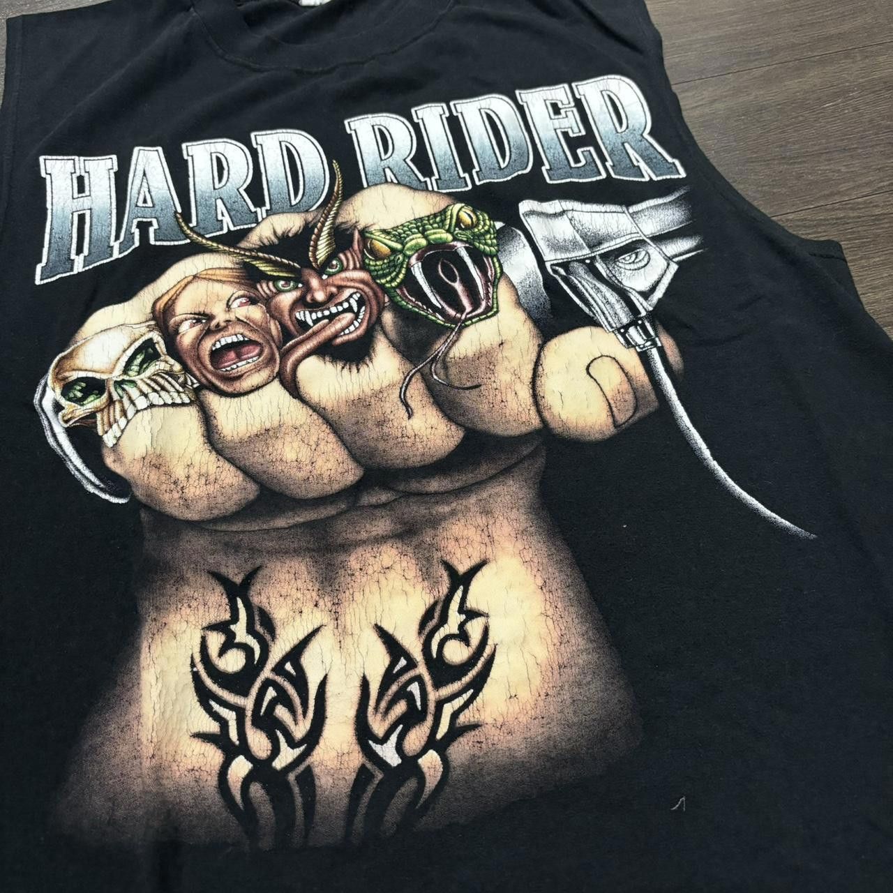 Designer Vintage Hard Rider Cut Off T Shirt Tank Top 90s Medium Size US M / EU 48-50 / 2 - 4 Thumbnail