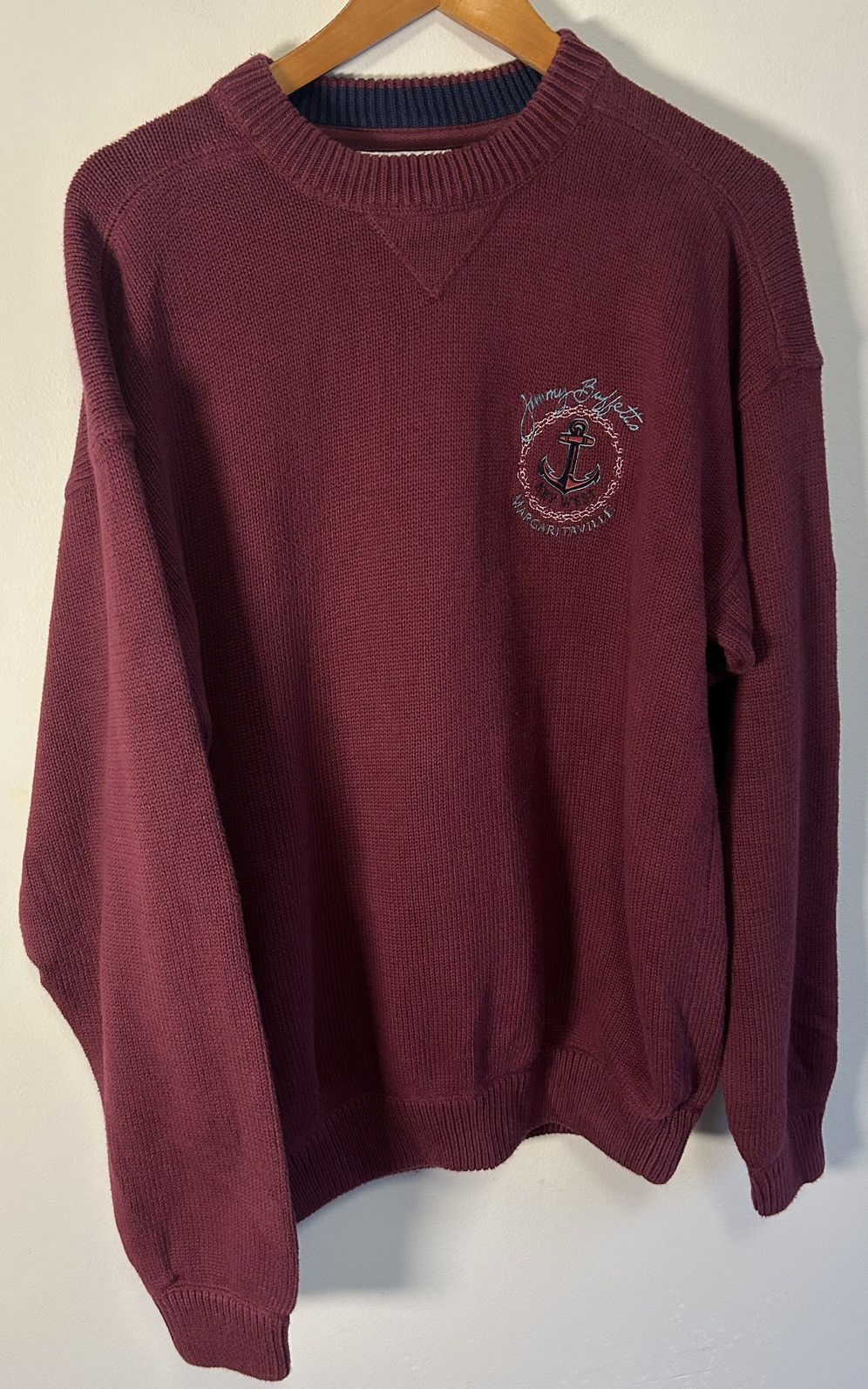 Gear for Sports VTG Jimmy Buffett’s Margaritaville Men's Sweater Burgundy Size US L / EU 52-54 / 3 - 2 Thumbnail
