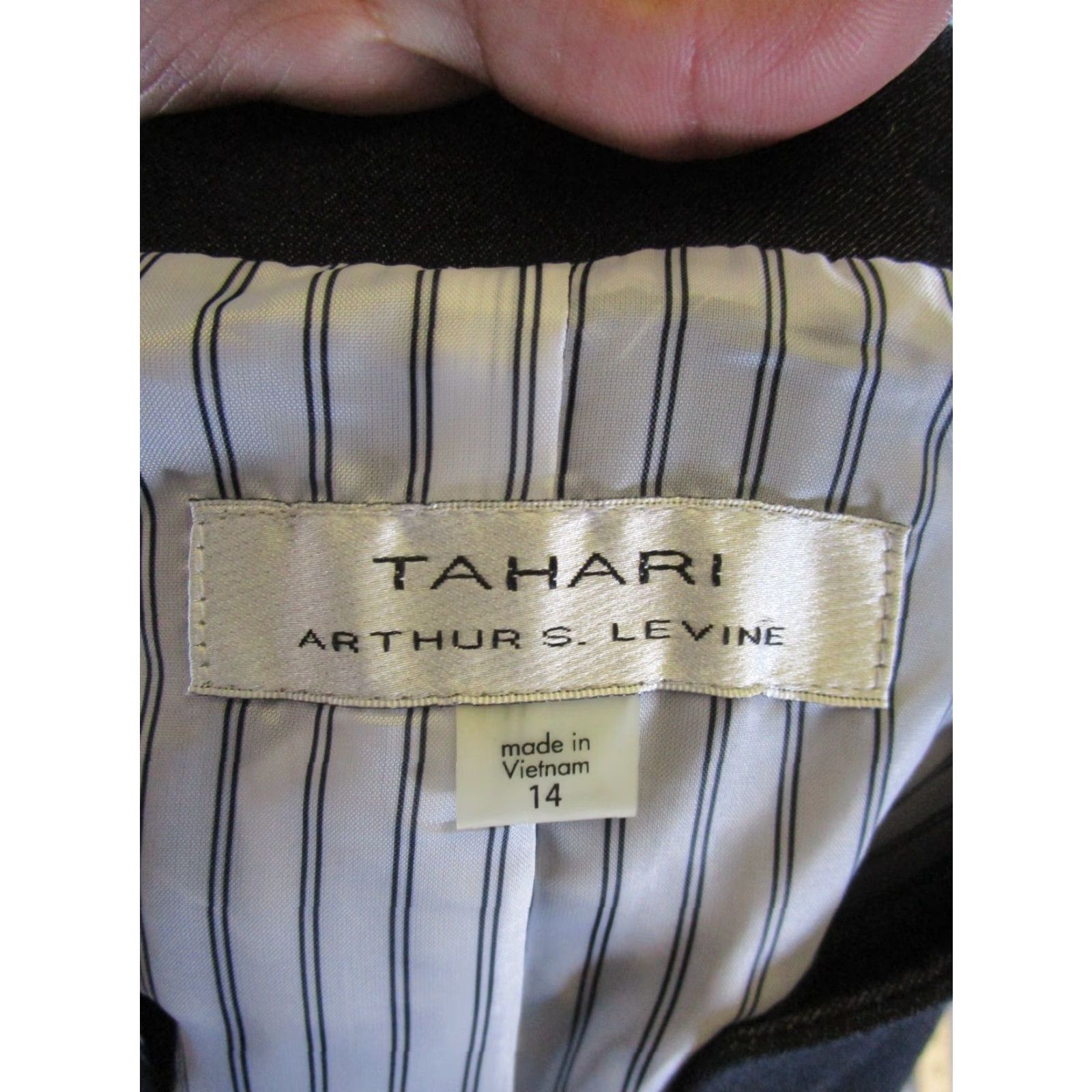 Vintage Tahari Jacket Womens 14 Gray Basic Button Up Size XL / US 12-14 / IT 48-50 - 6 Thumbnail