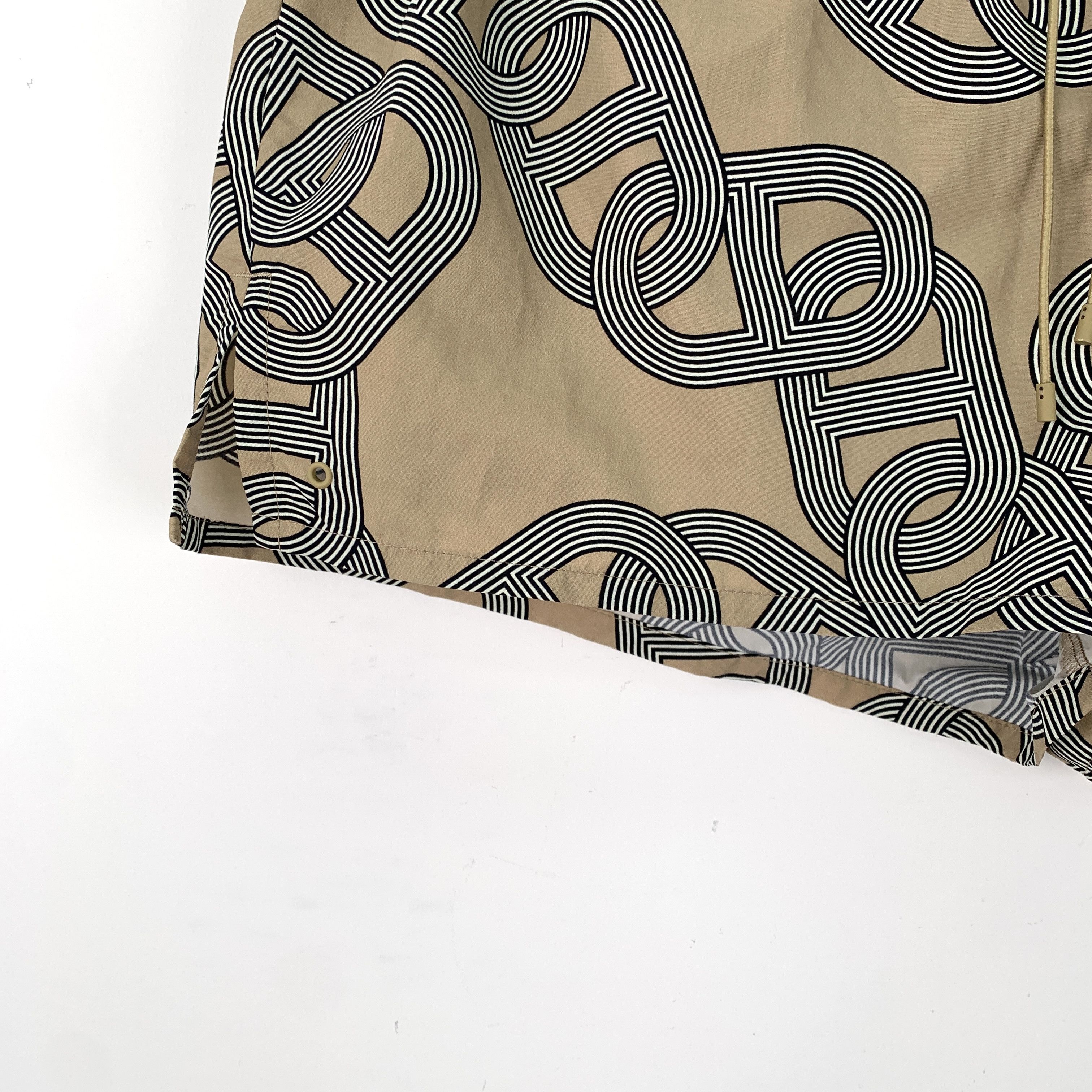 Hermes Hermès Brown Chain Print Drawstring Shorts (Size S) Size 26" / US 2 / IT 38 - 5 Thumbnail