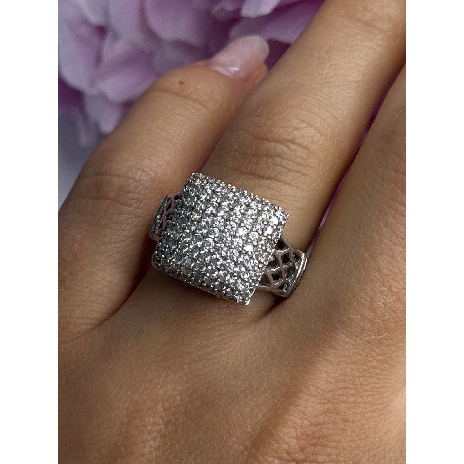 Jewelry 925 STERLING SILVER WHITE SAPPHIRE RING SIZE 7 Size ONE SIZE - 1 Thumbnail