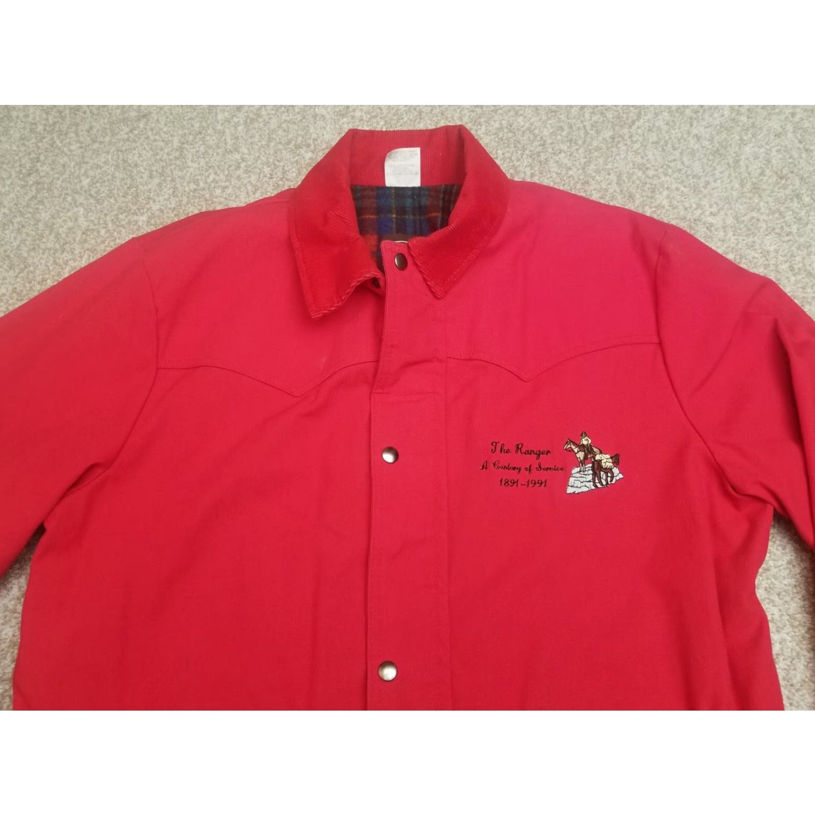 Walls VINTAGE Walls Jacket Mens L Red Canvas Wapiti Ranger District Parka Wyoming Coat Size US L / EU 52-54 / 3 - 3 Thumbnail