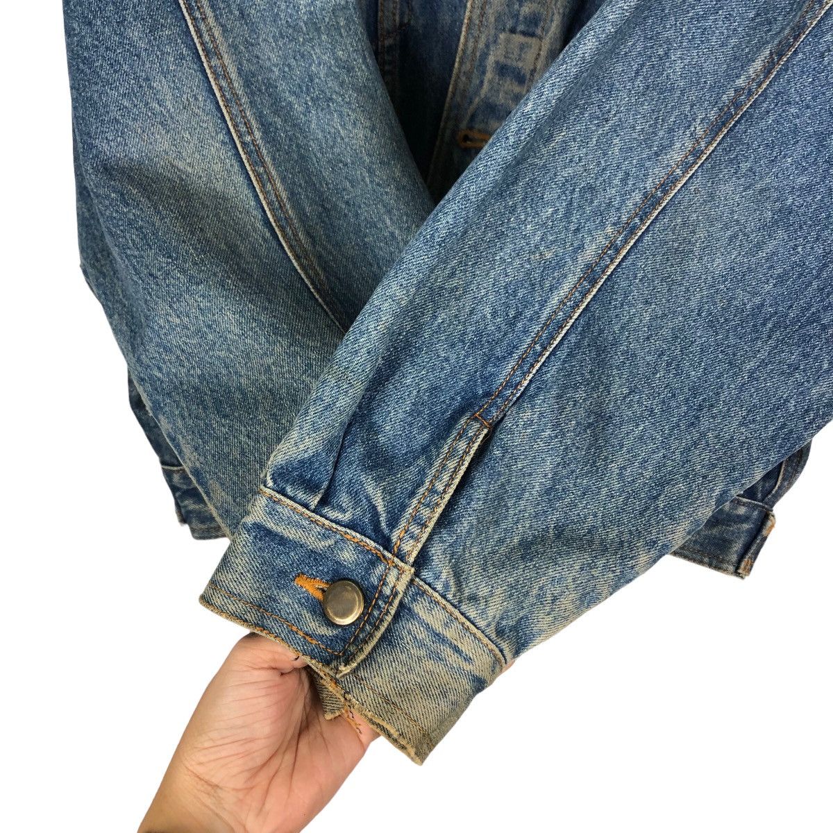Japanese Brand 🔥90’s Vintage Denim Trucker Jacket Inspire Issey Miyake Size US M / EU 48-50 / 2 - 11 Thumbnail
