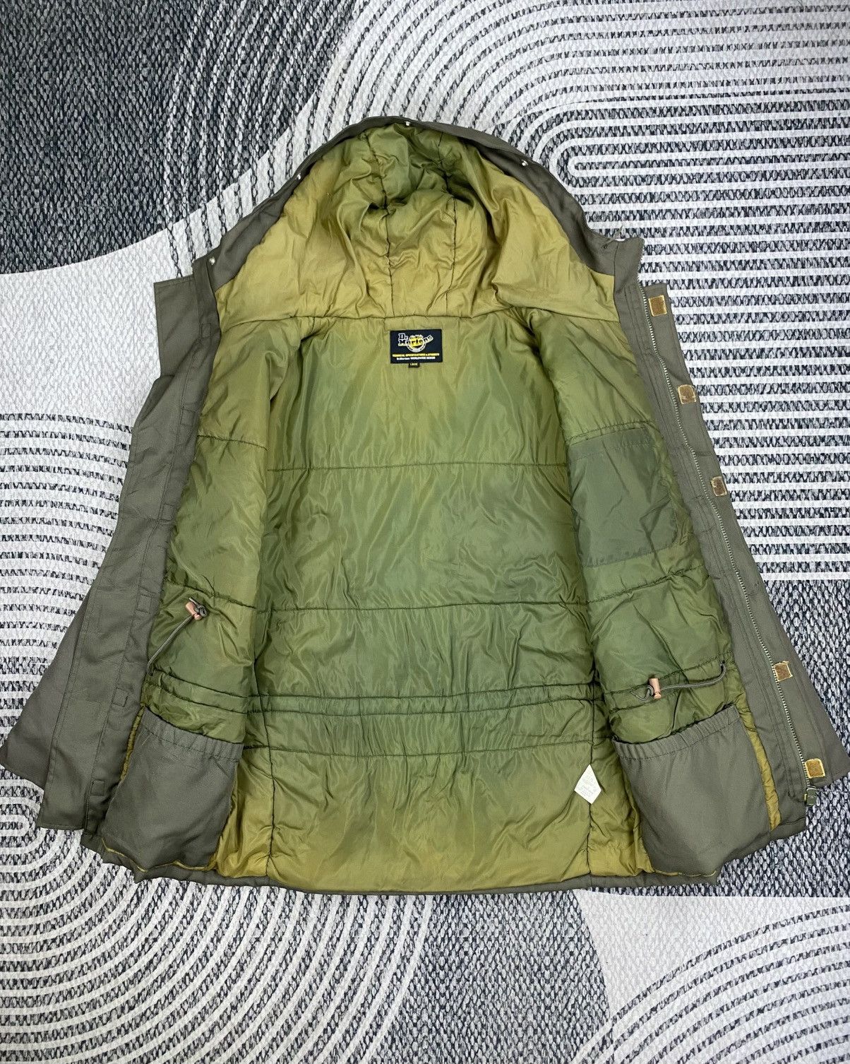 Japanese Brand Vintage Dr.Martens Airwair Green Army Hooded Jacket Size US XL / EU 56 / 4 - 5 Thumbnail