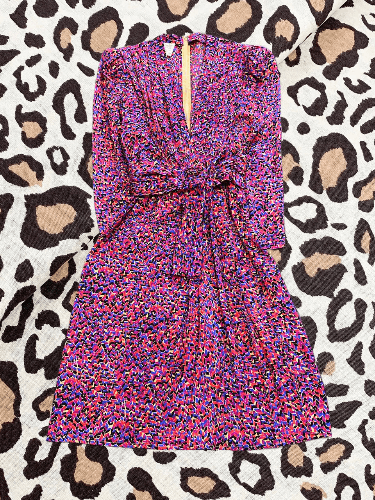 Vintage Vtg Francesca of DAMON for STARINGTON 100% Silk Dress Sz 10 Size L / US 10 / IT 46 - 1 Thumbnail