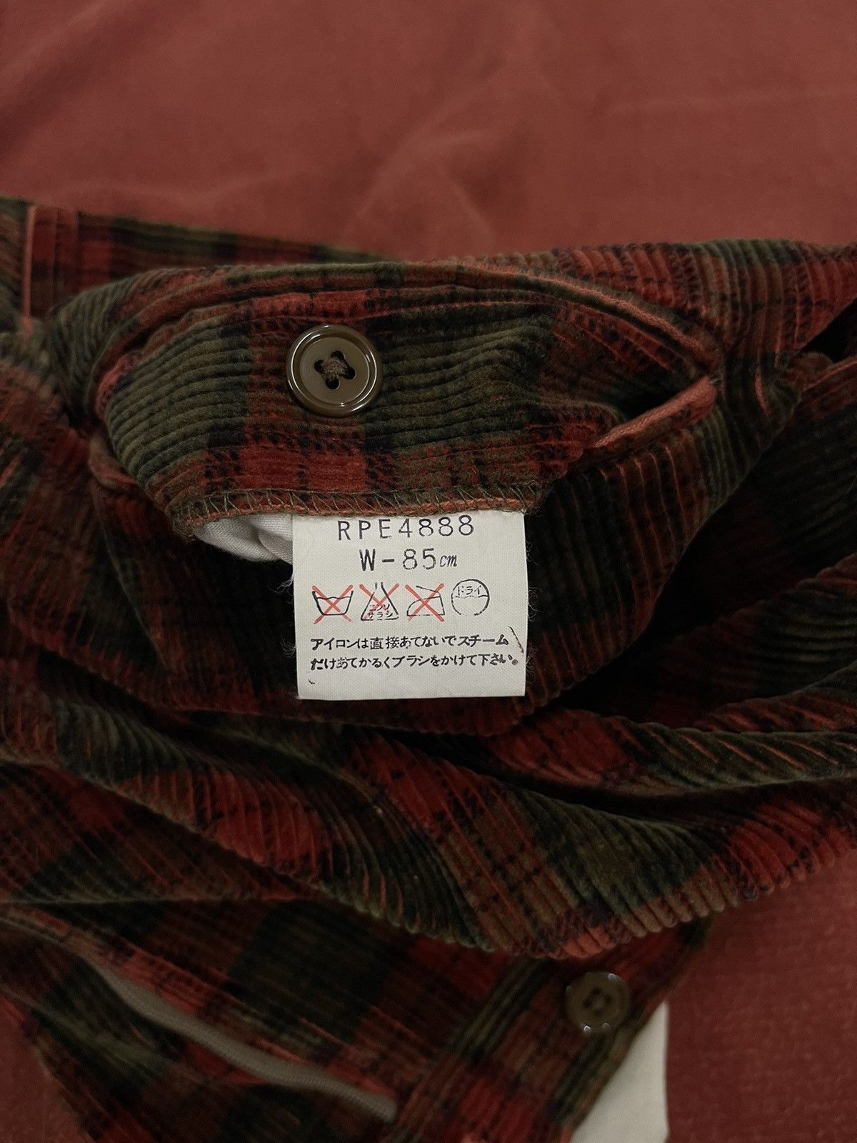 Harry Rosen × Vintage Harry Rosen Plaid Checked Corduroy Pants Size US 33 - 8 Thumbnail