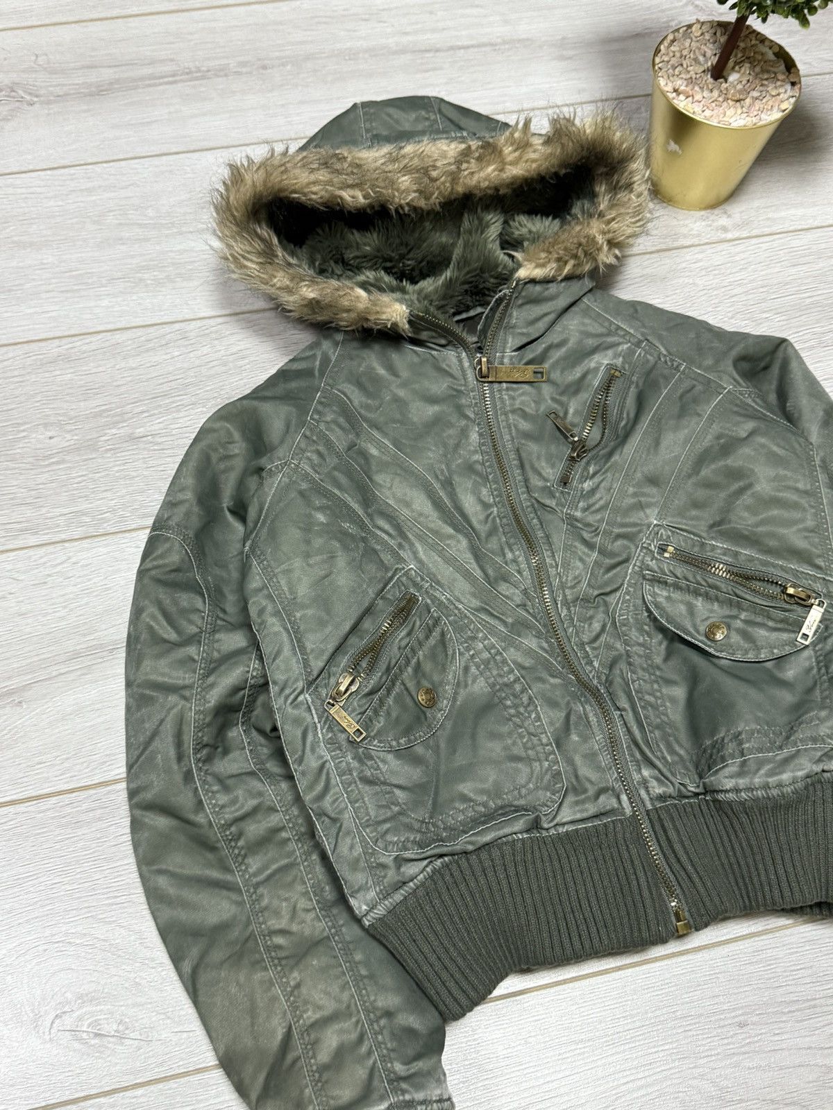 Vintage Alaska bomber jacket zip fur vintage avant garde Size S / US 4 / IT 40 - 3 Thumbnail