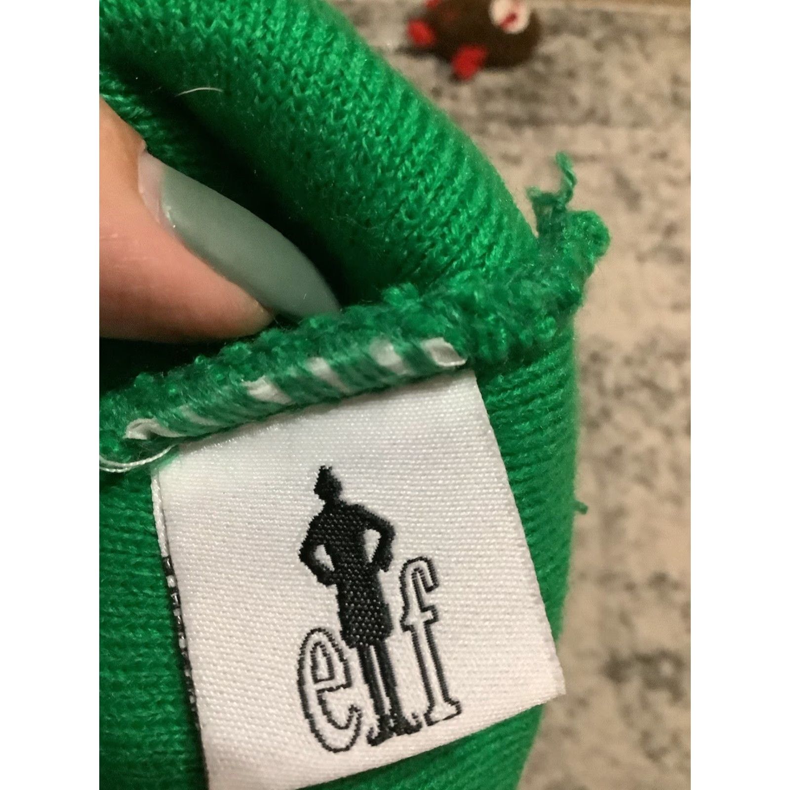 Vintage Elf Beanie Mens Green Christmas Stocking Cap Hat Adult One Size Size ONE SIZE - 3 Thumbnail