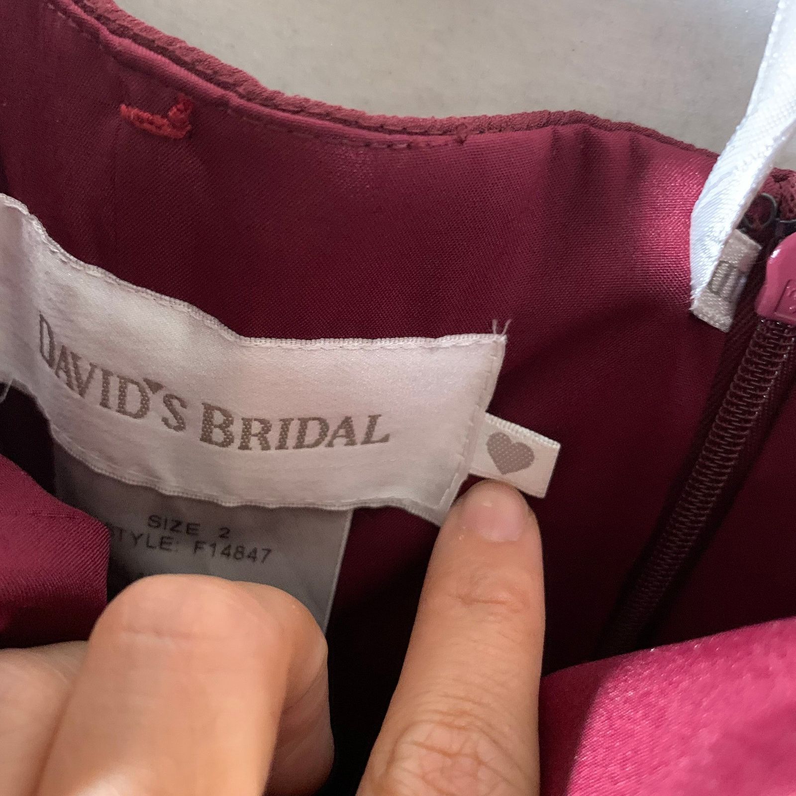 Other David's Bridal Womens Dress Size XS / US 0-2 / IT 36-38 - 8 Thumbnail