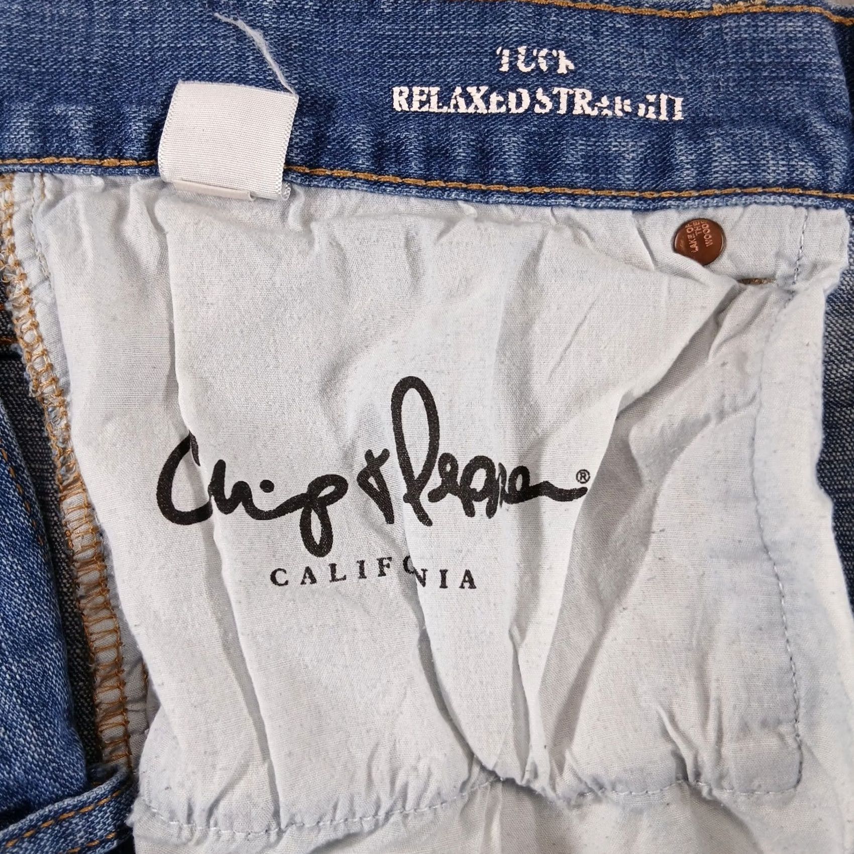 Vintage Chip & Pepper Jeans Mens W34 L34 Straight Leg Medium Wash Distressed Faded Size US 34 / EU 50 - 5 Thumbnail