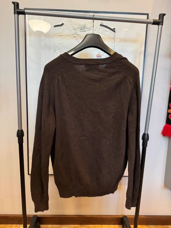 Burberry × Vintage Thomas Burberry Checked V Neck Wool Brown Sweater XL Size US XL / EU 56 / 4 - 3 Thumbnail