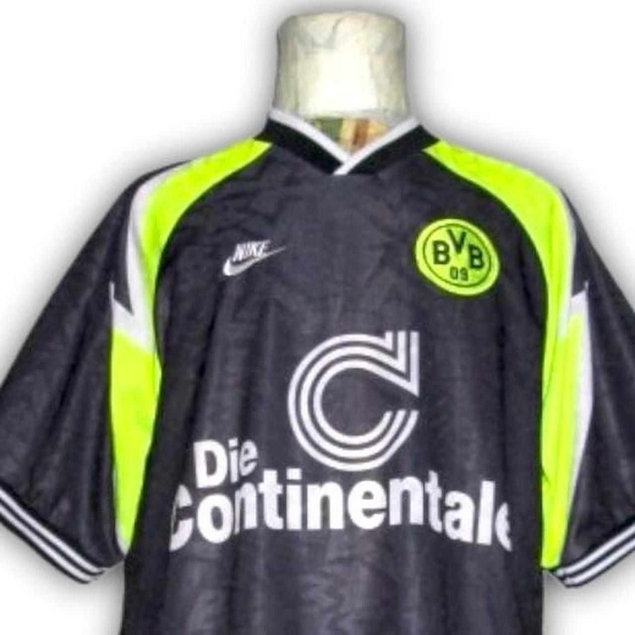 Nike BVB Borussia dortmund Germany 1995 1996 Away Shirt Jersey Size US XL / EU 56 / 4 - 2 Thumbnail