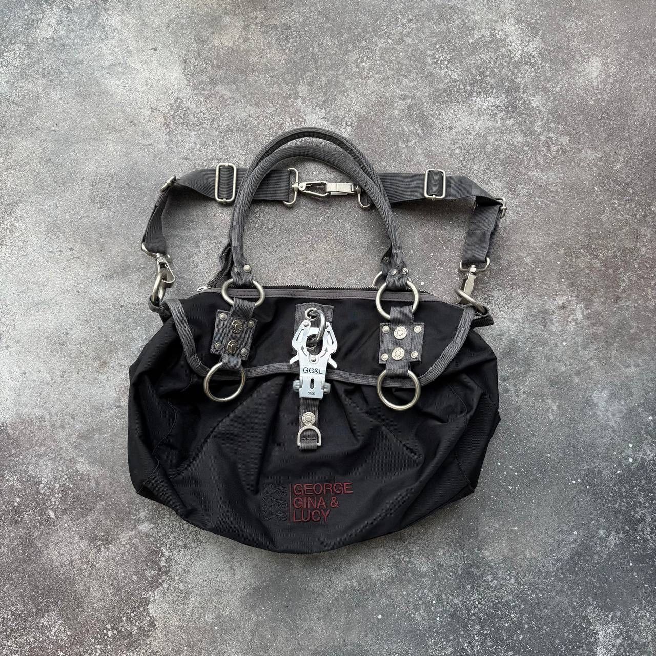 George Gina Lucy x Vintage George Gina & Lucy Ggl Vintage Multipocket Y2K Shoulder Bag in Black, Women's