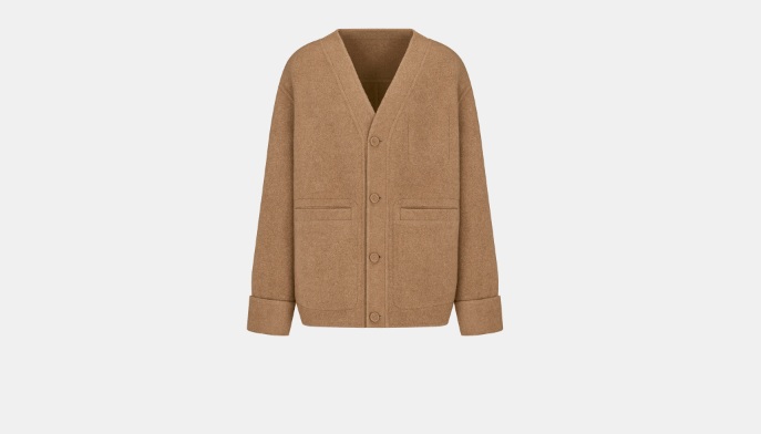 image of Dior O1Bcso1Str0324 Cardigan In Beige, Men's (Size Small)