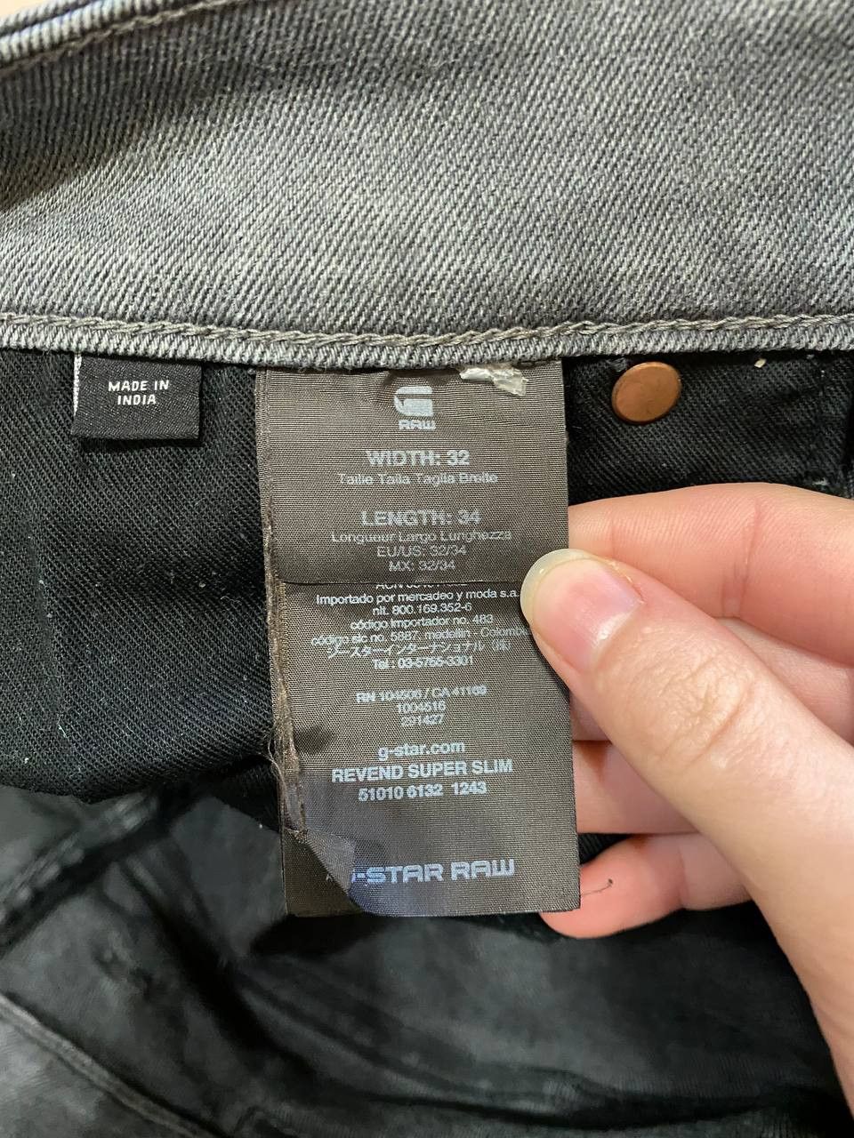 G-Star New G-Star Faded Grey Neblina Revend Skinny Jeans Size US 32 / EU 48 - 3 Thumbnail